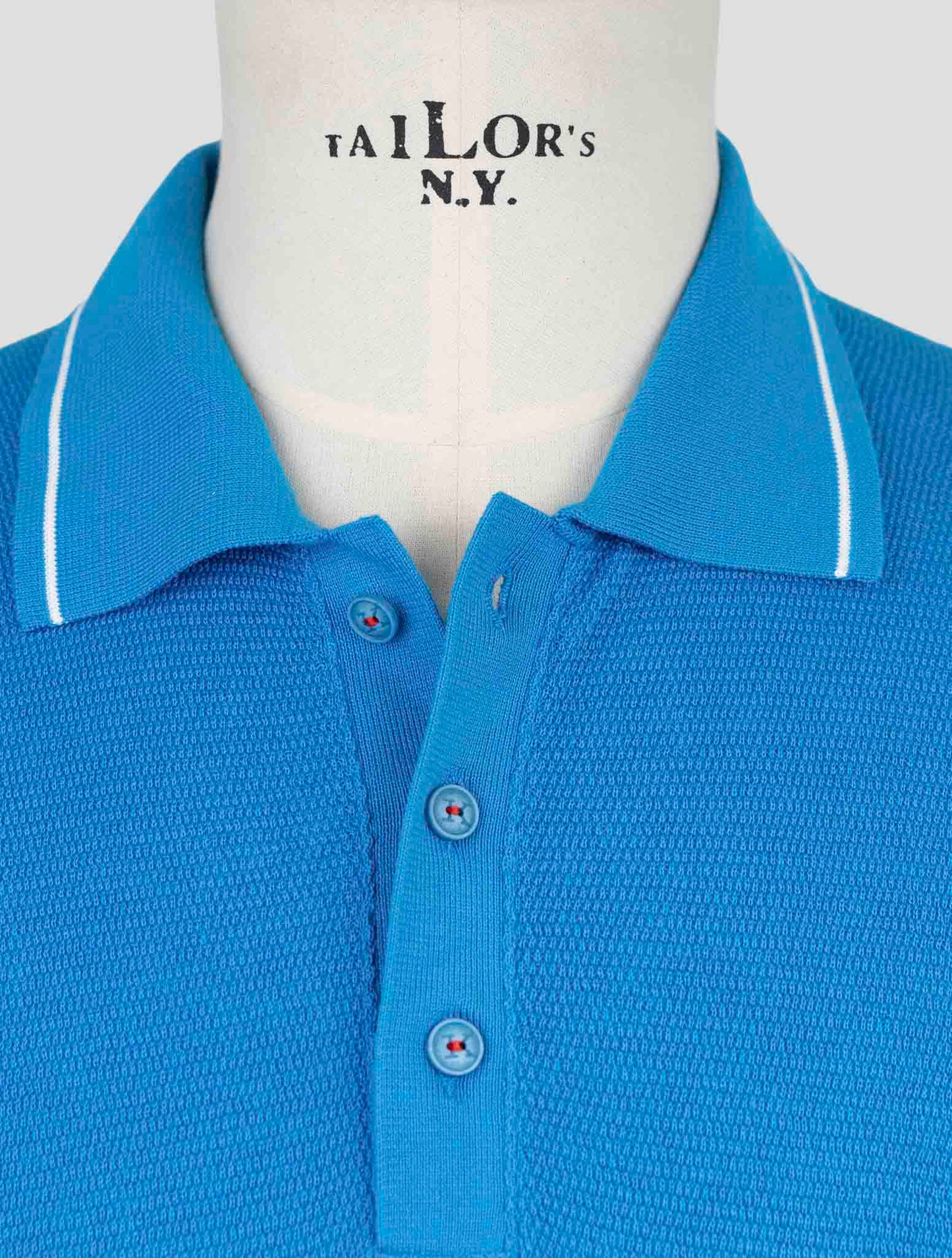 Kiton blue Cotton Polo
