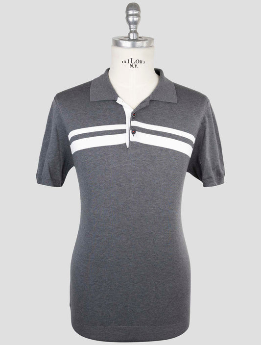 Kiton Gray Cotton Polo