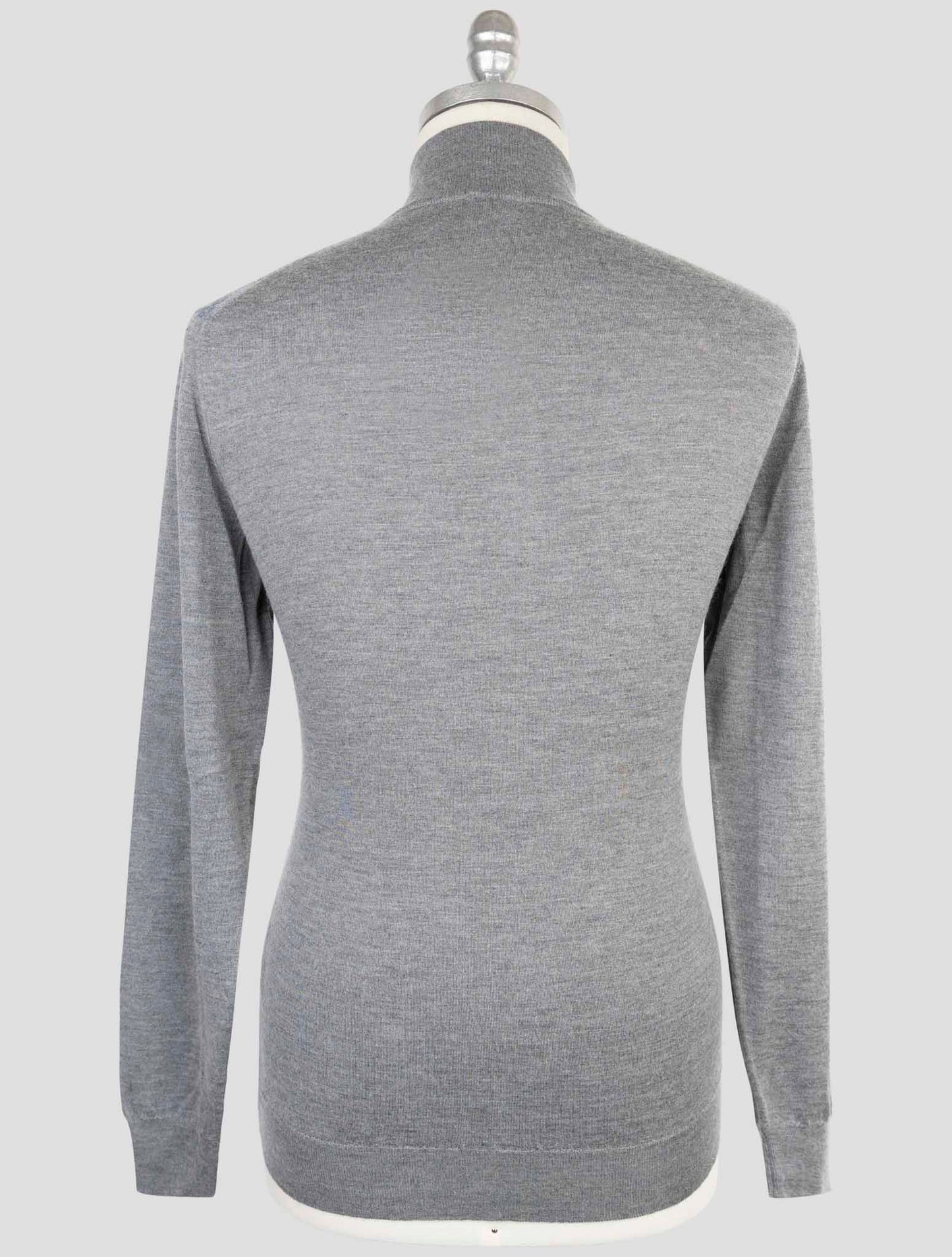 Kiton Blue Gray Cashmere Silk Sweater Polo