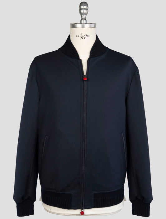 Kiton Blue Wool Ea Pa Coat