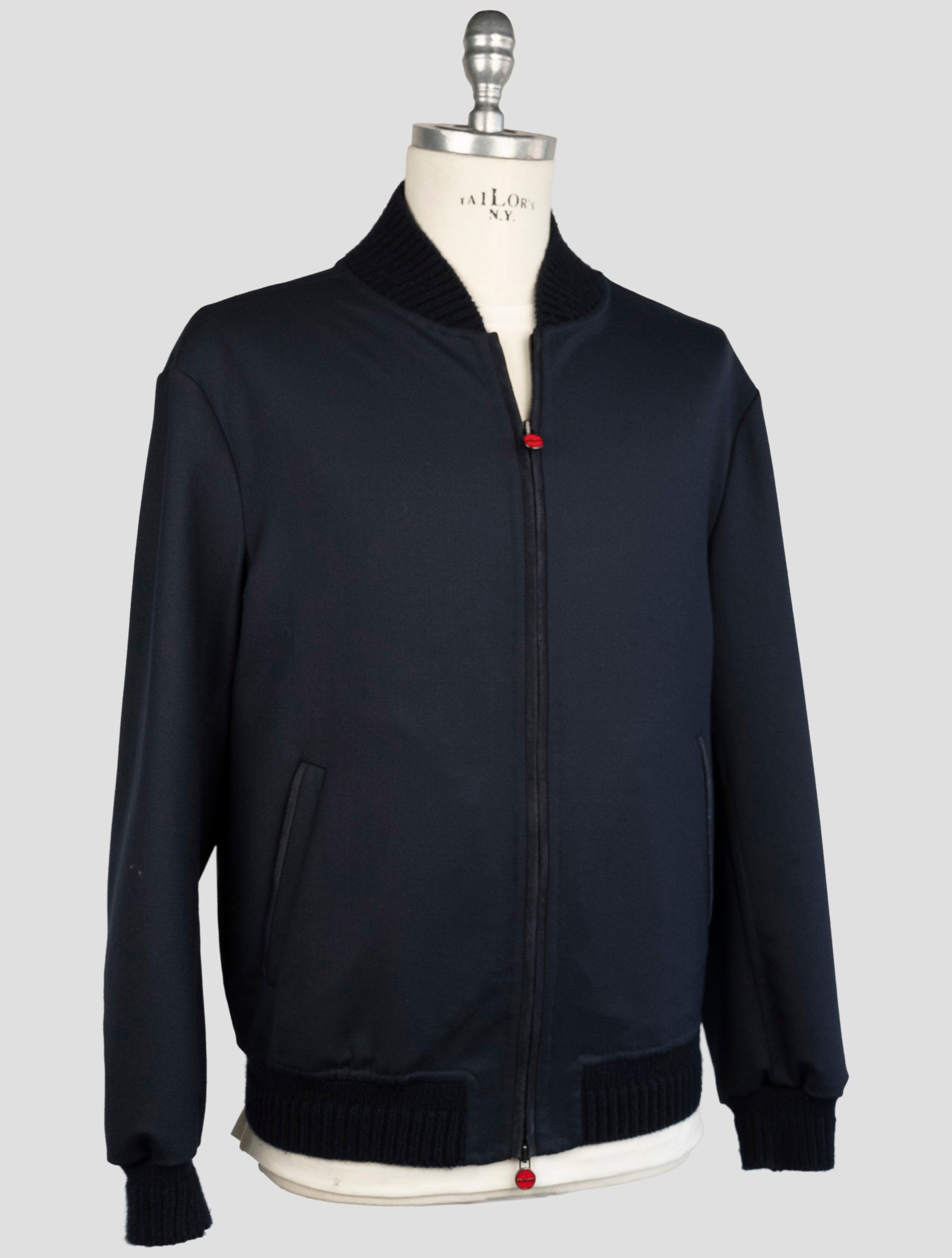 Kiton Blue Wool Ea Pa Coat