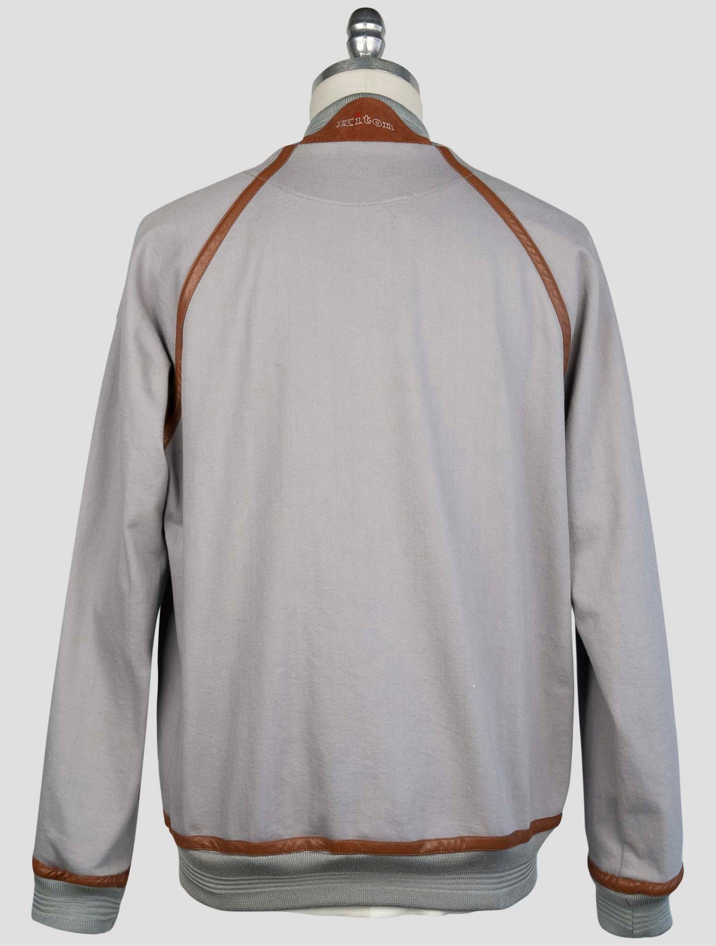 Kiton Gray Cotton Pa Coat