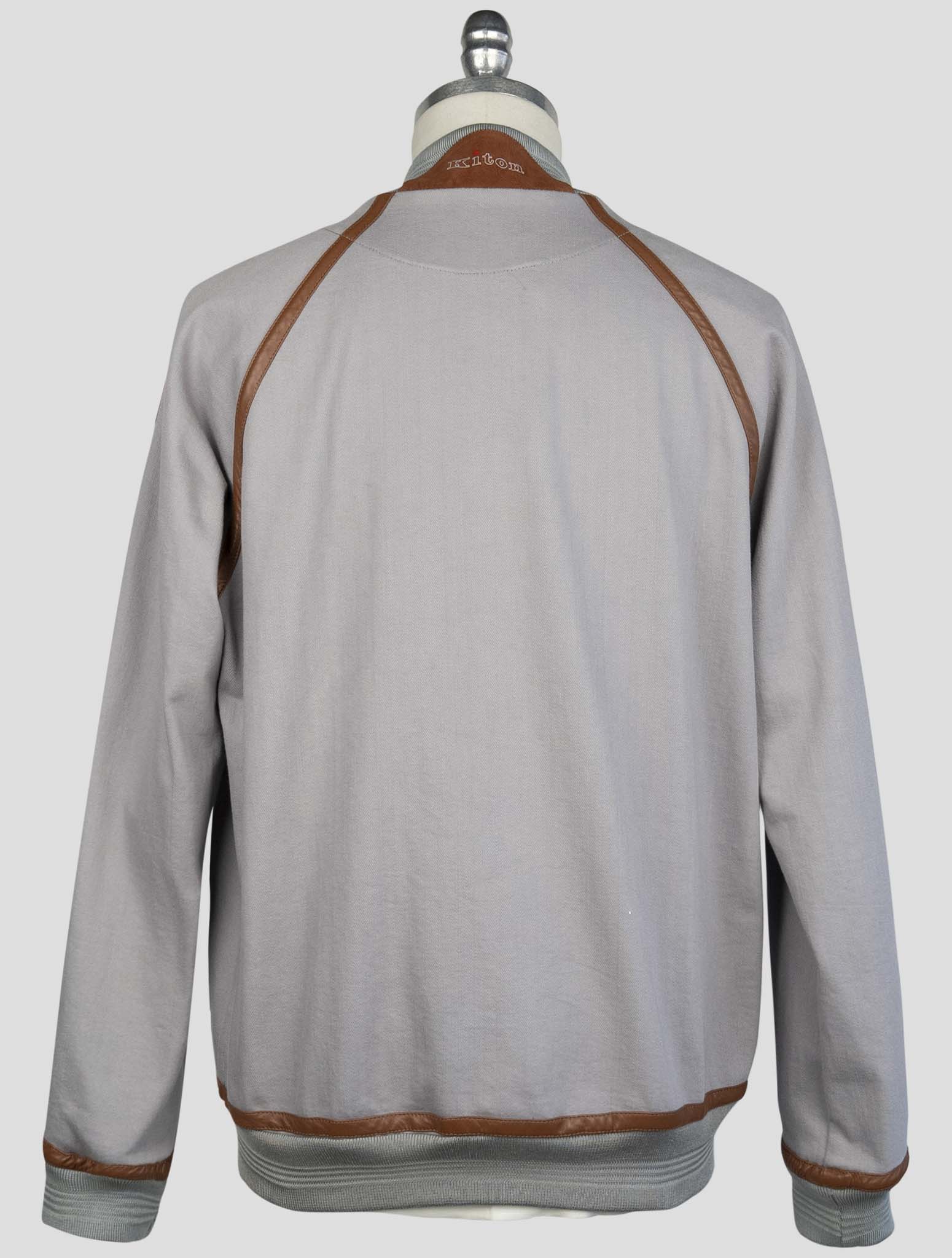 Kiton Gray Cotton Pa Coat