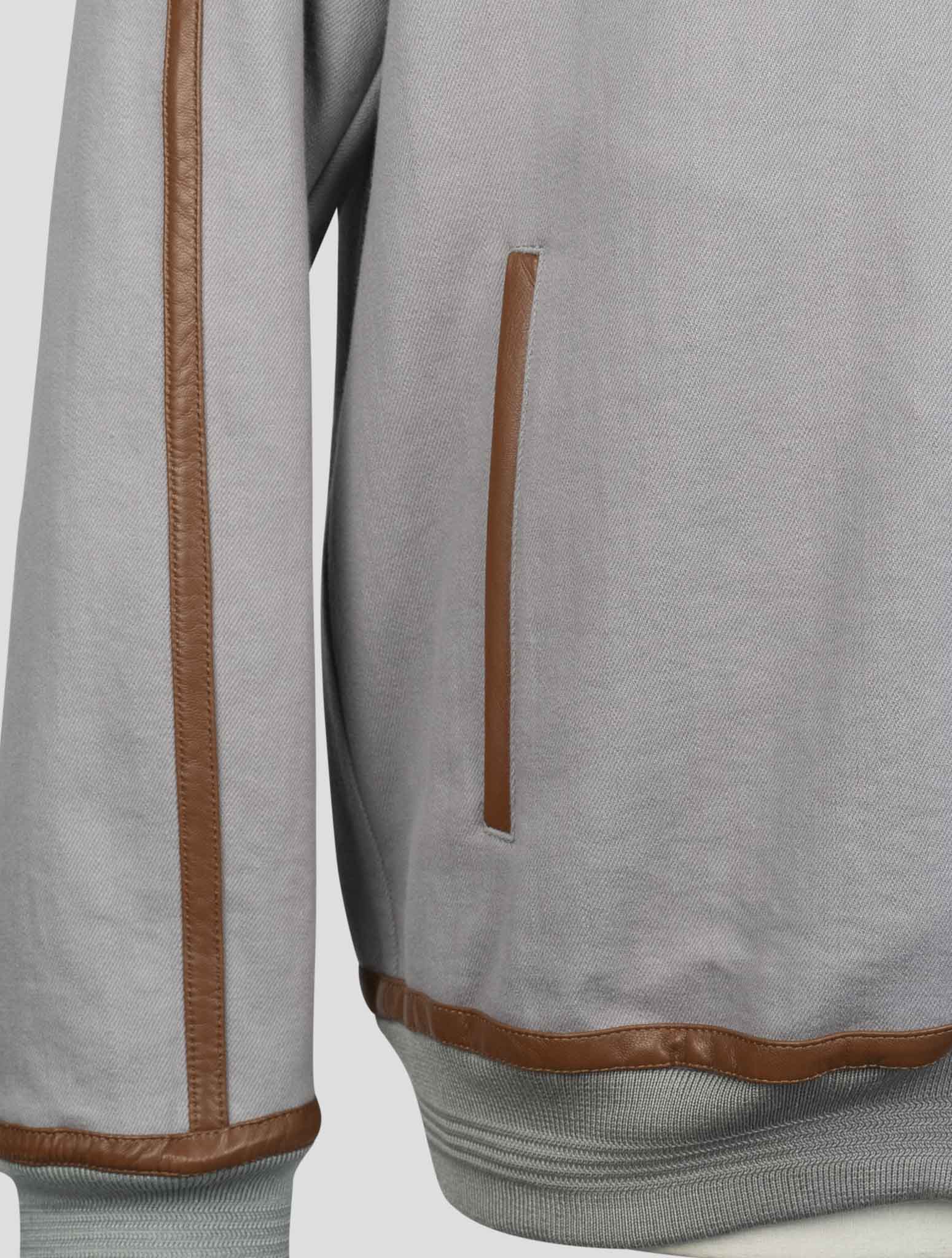 Kiton Gray Cotton Pa Coat