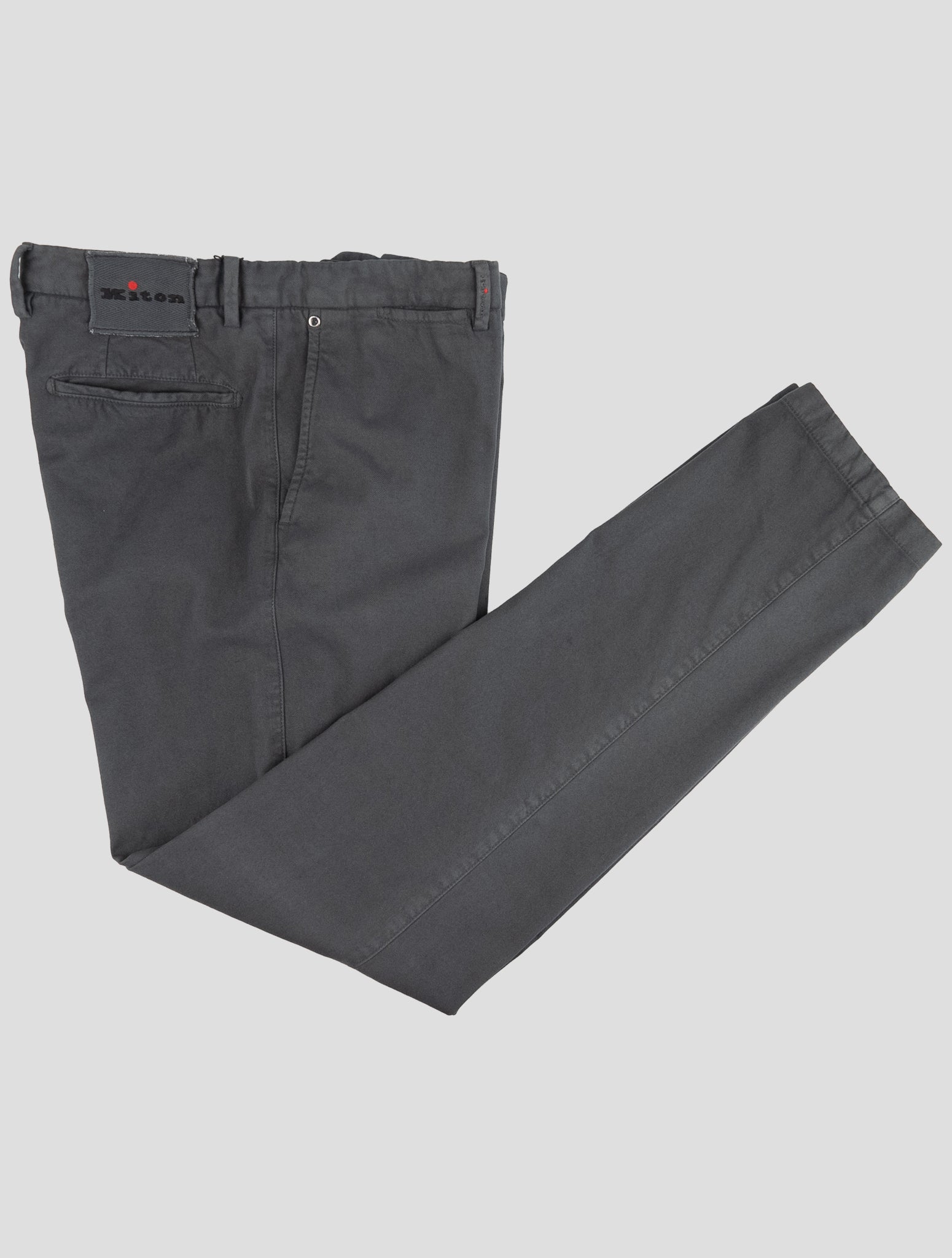 Kiton Gray Cotton Ea Pants