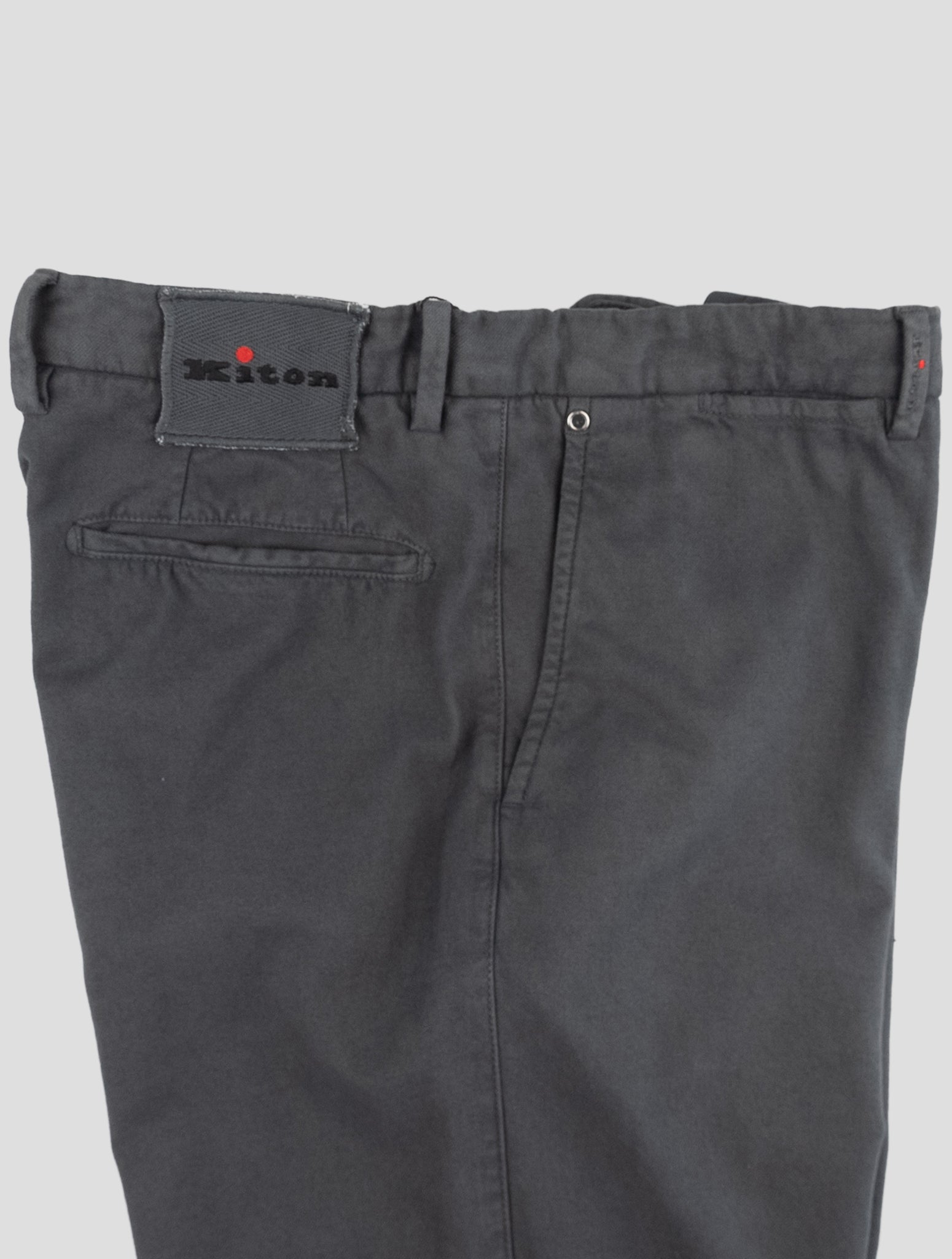 Kiton Gray Cotton Ea Pants