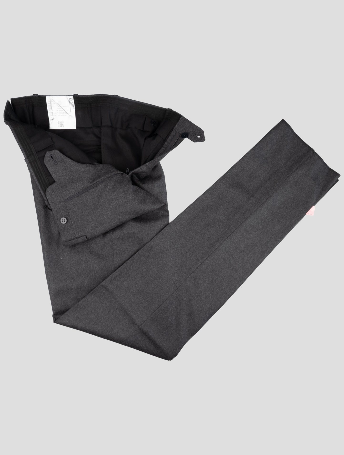 Kiton Gray Wool Dress Pants