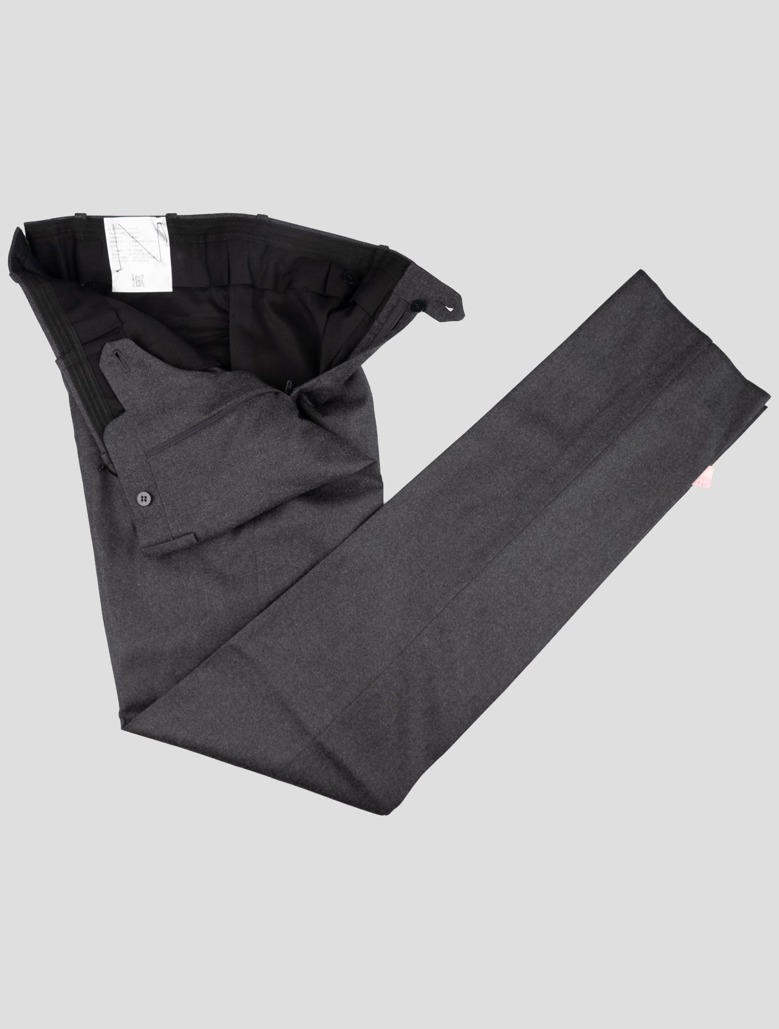 Kiton Gray Wool Dress Pants