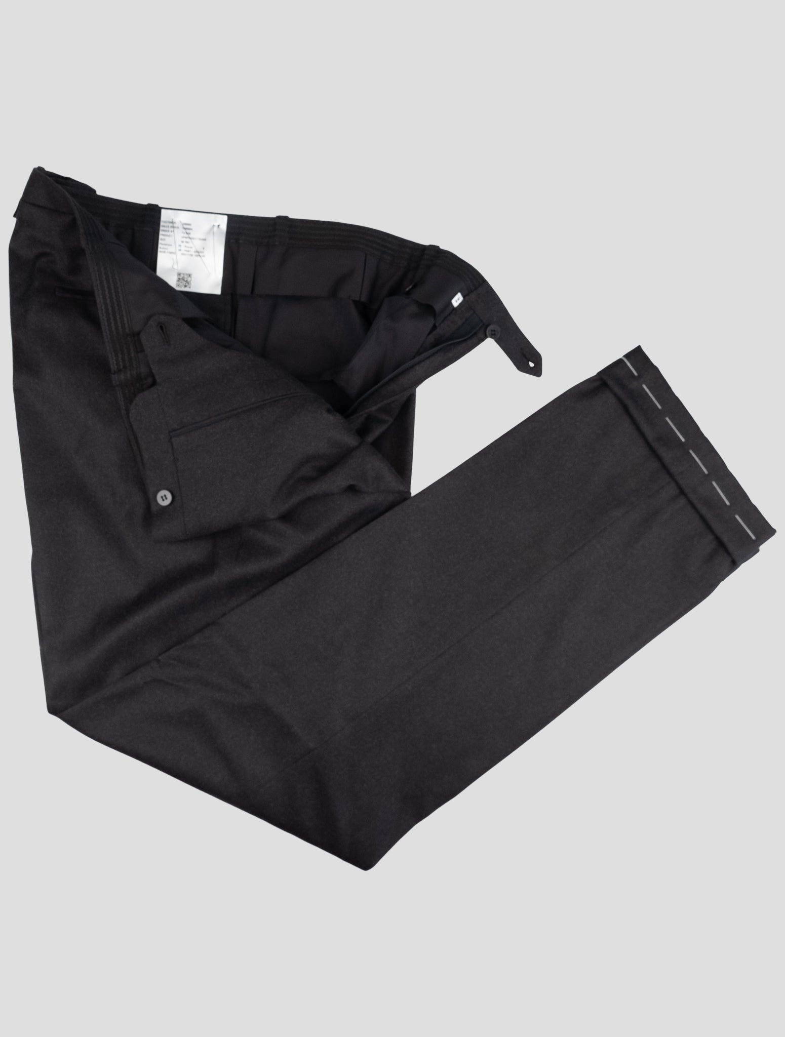 Kiton Gray Wool Dress Pants