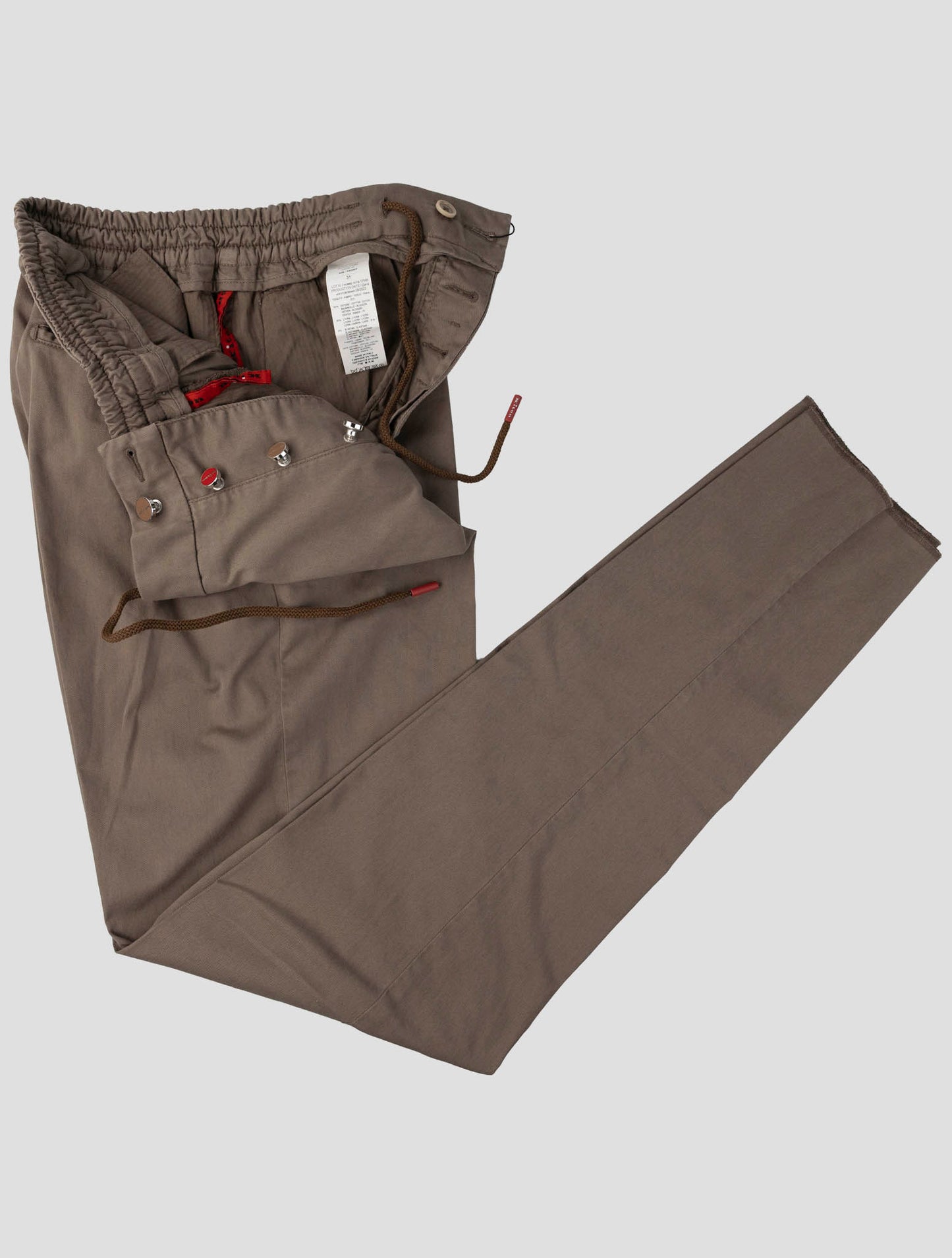 Kiton Beige Cotton Lycra Ea Pants