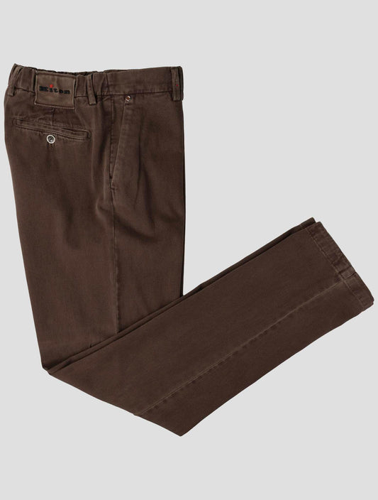 Kiton Brown Cotton Ea Pants