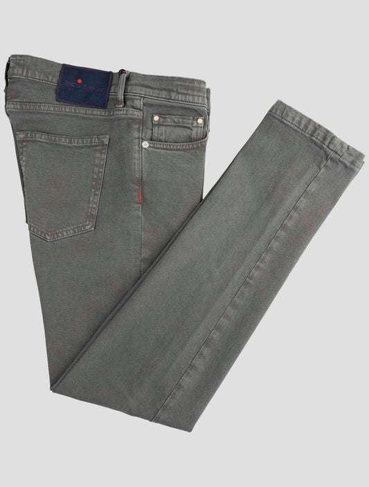 Kiton Gray Cotton Ea Jeans
