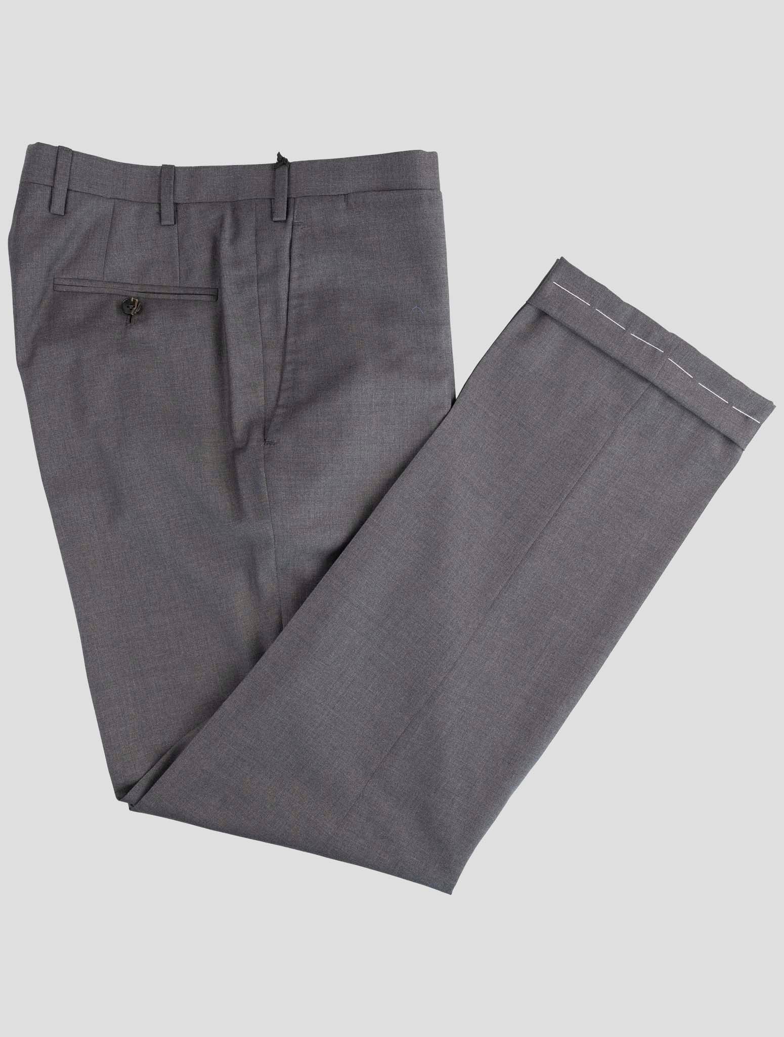 Kiton Gray Wool Dress Pants