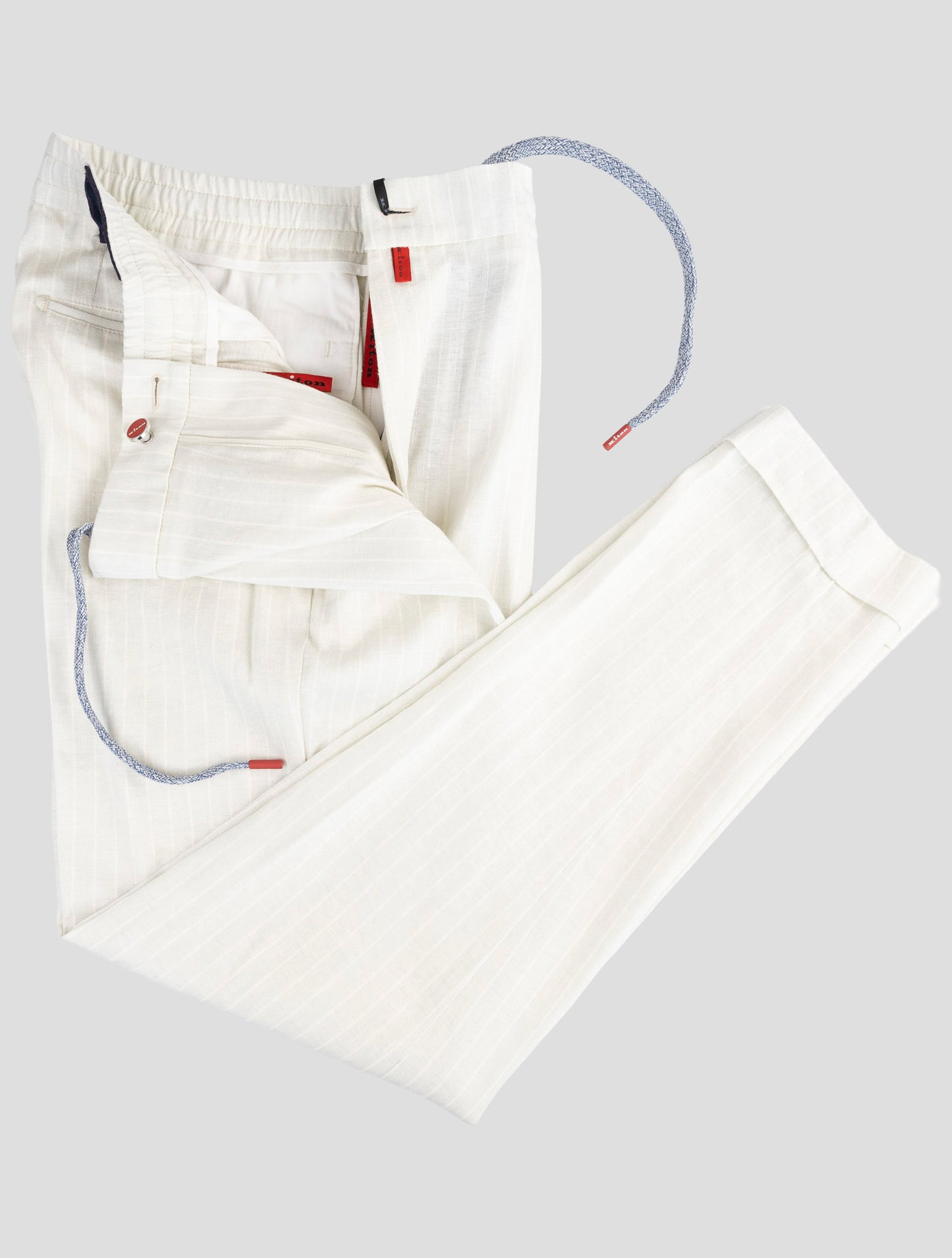 Kiton Beige Linen Ea Pl Pants