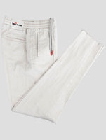 Kiton Gray Linen Cotton Ea Pants