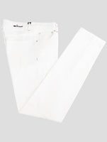 Kiton White Cotton Ea Jeans