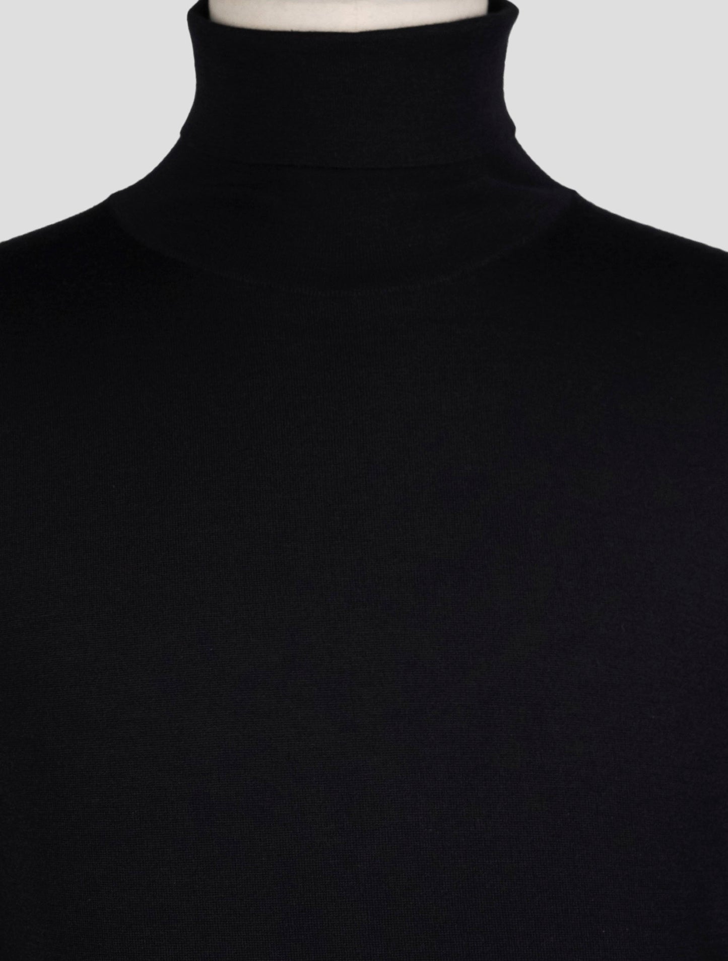 Kiton Black Cashmere Silk Sweater Turtleneck
