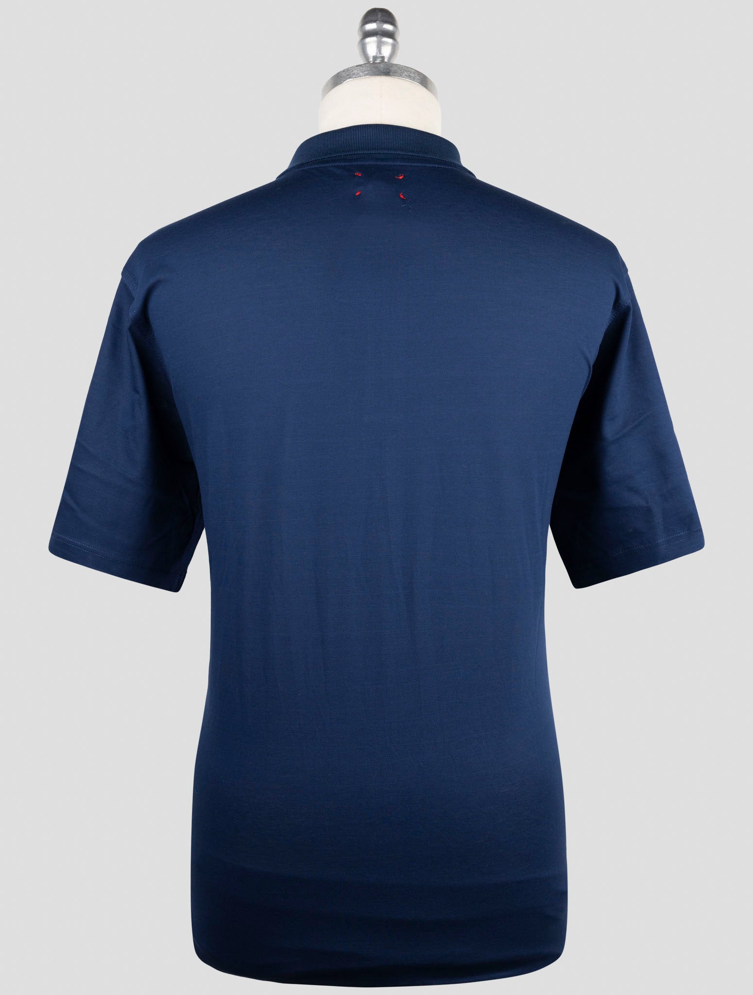 Kiton Blue Cotton Polo