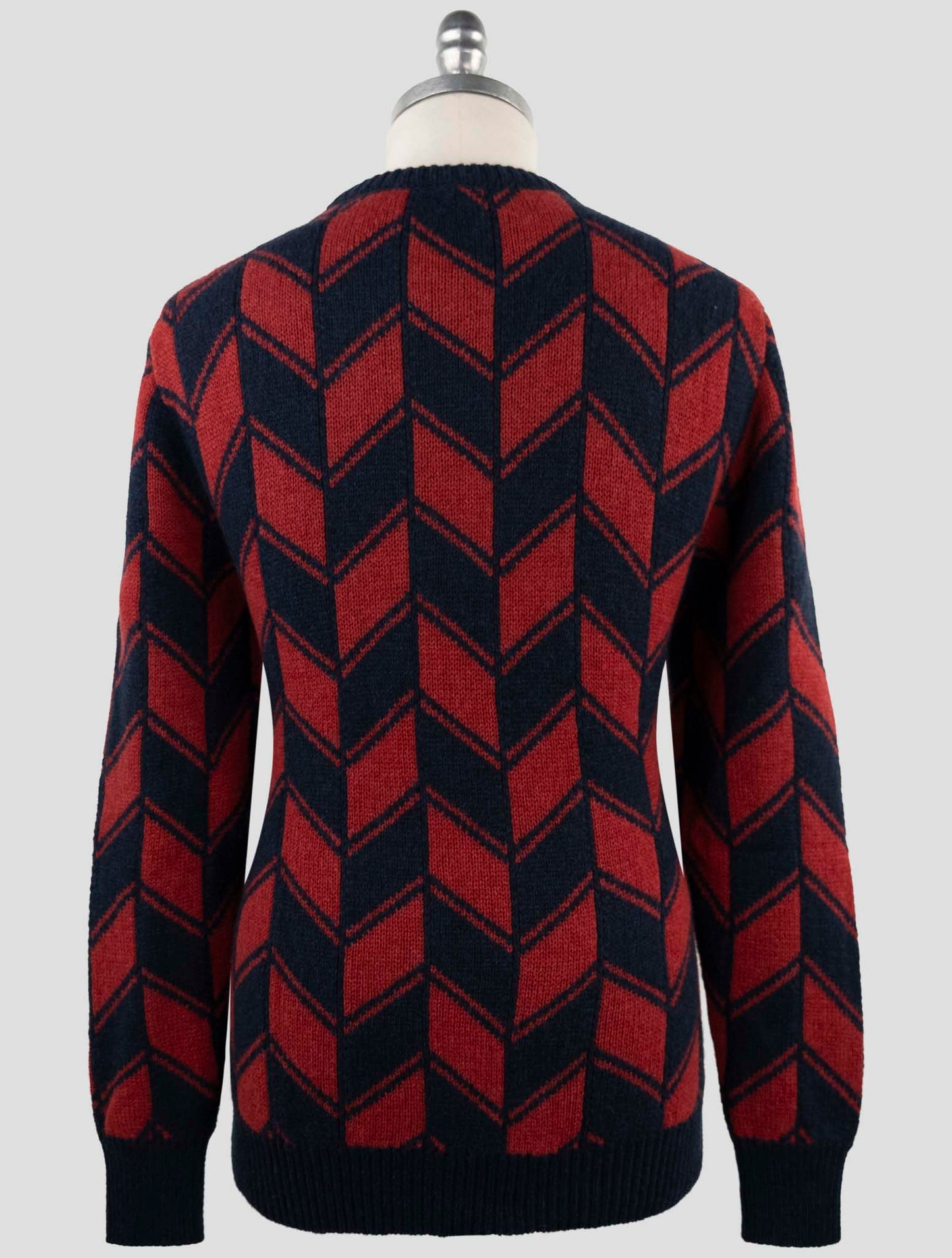 Kiton Red Blue Cashmere Sweater Crewneck