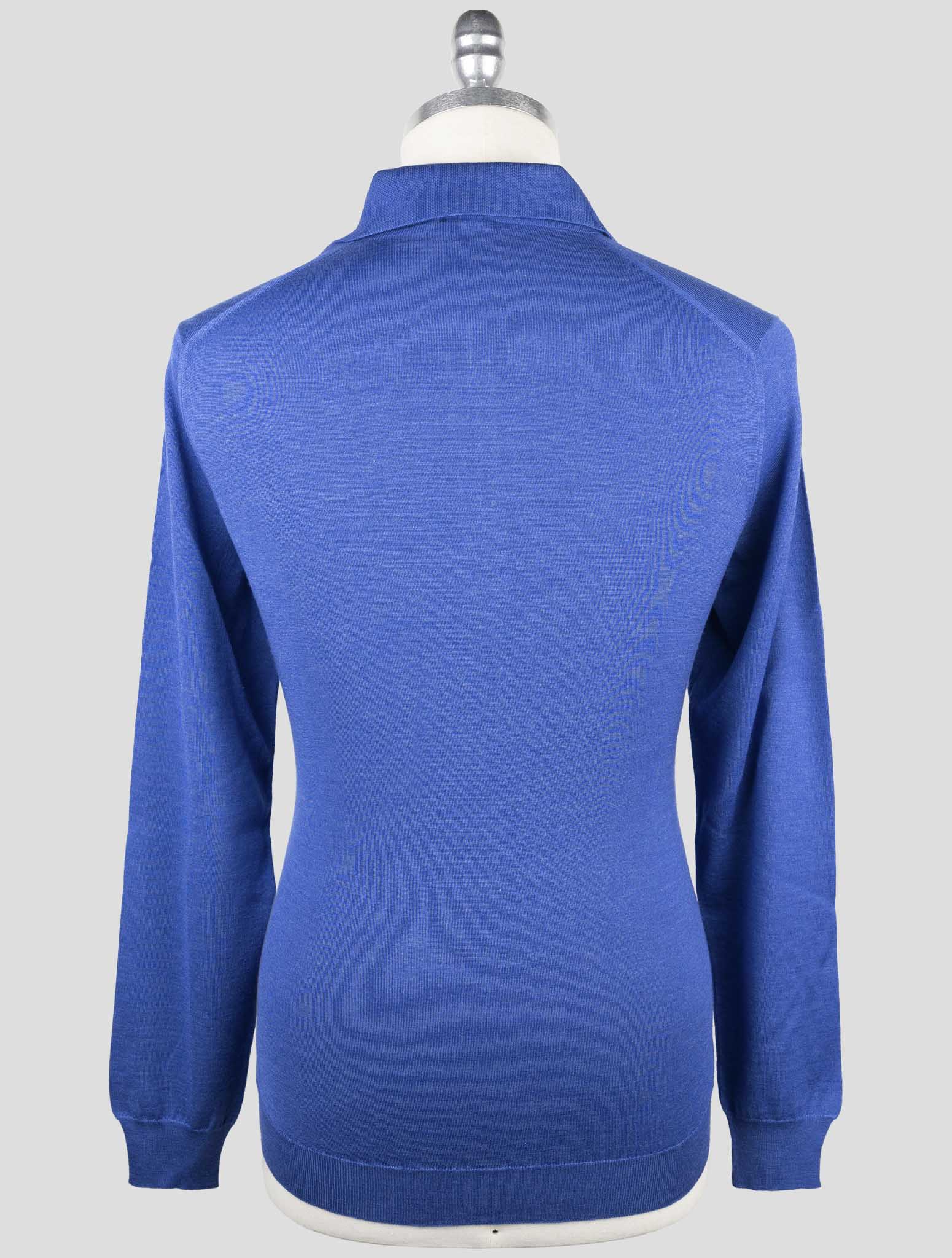 Kiton Blue Cashmere Silk Sweater Polo
