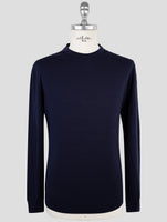 Kiton Blue Wool Sweater V-Neck