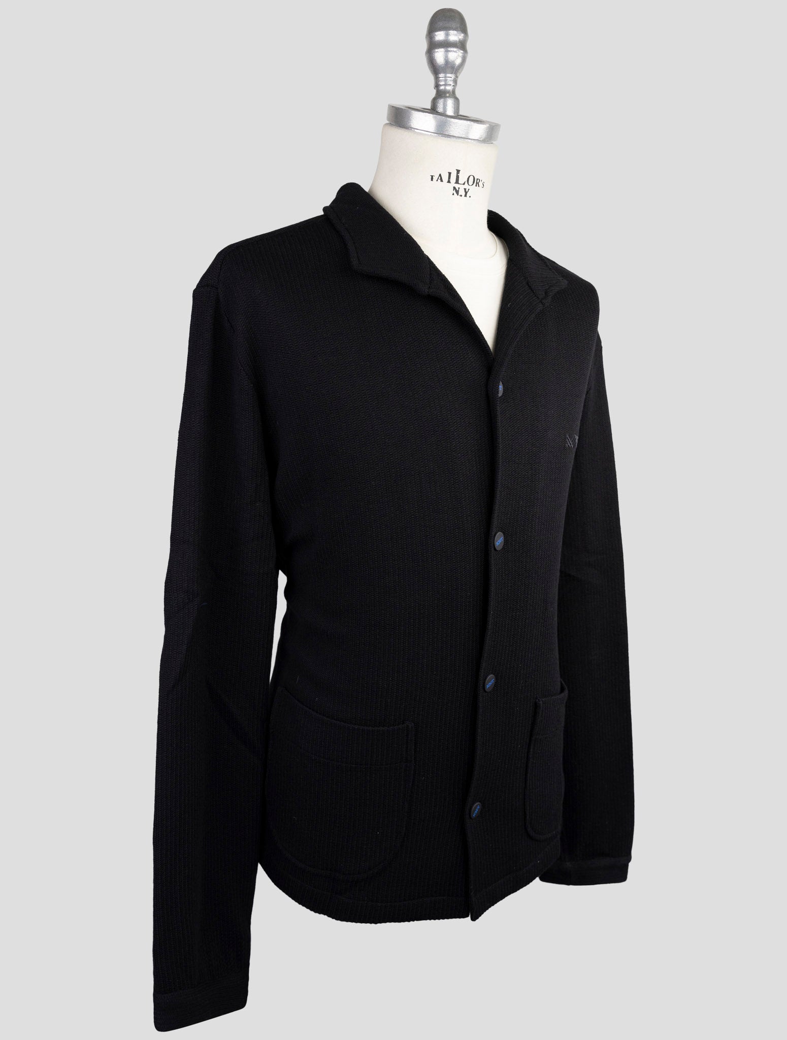 Kiton Knt Blue Wool Cotton Shirt