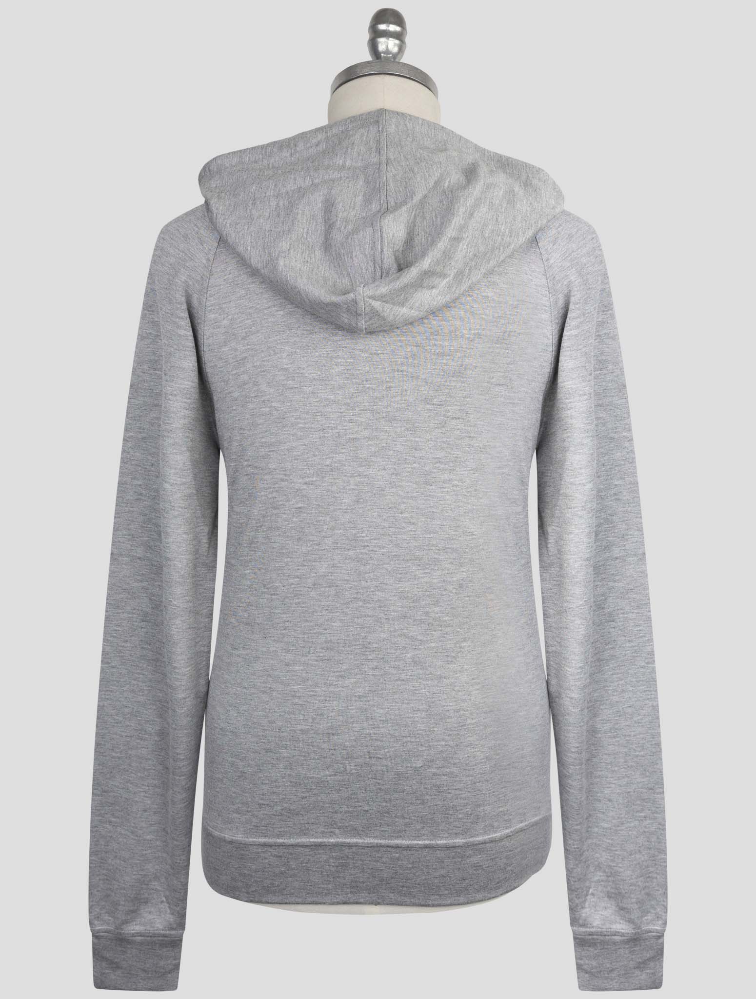 Kiton Knt Gray Viscose Ea Sweater Hoodie