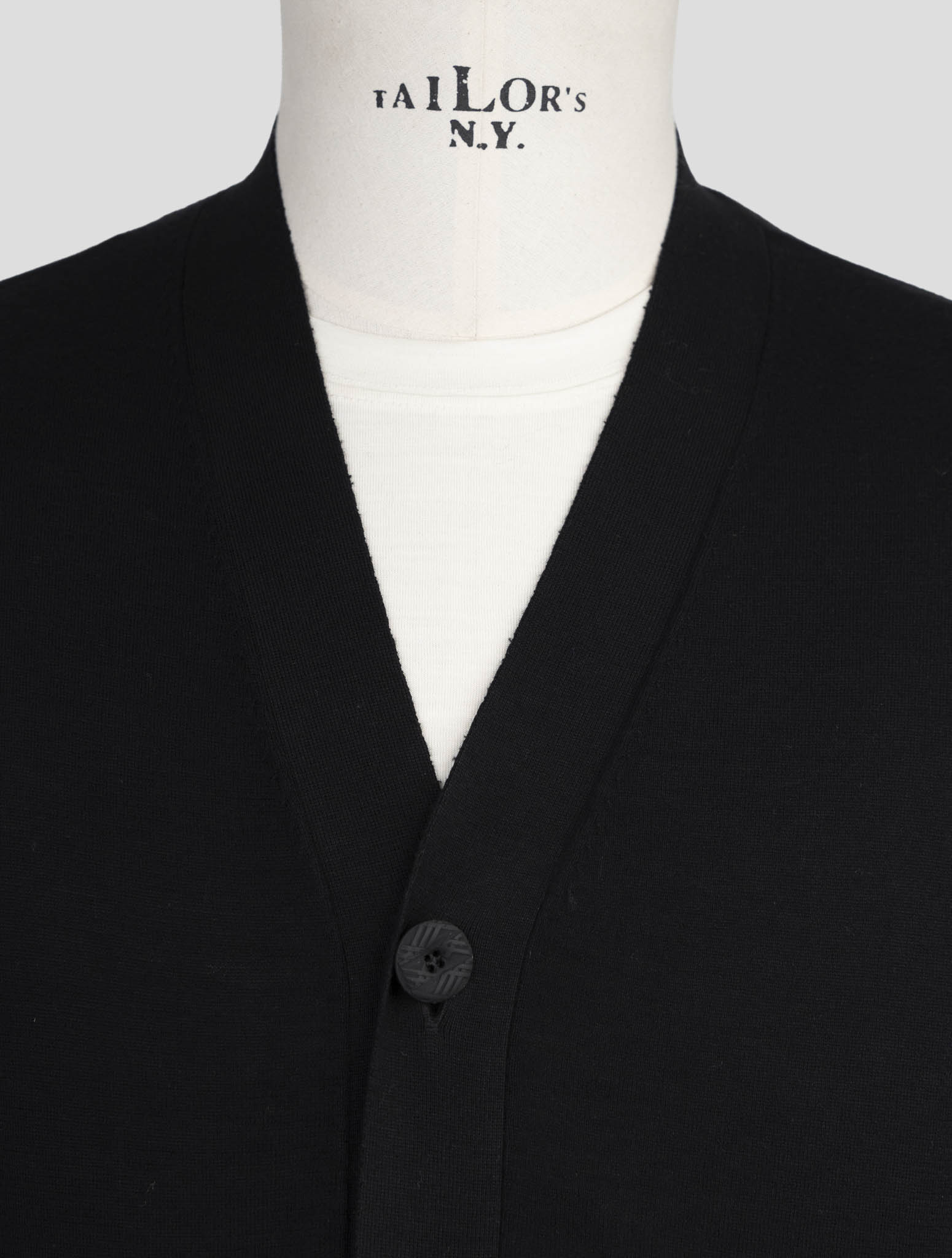 Kiton Knt Black Cotton Sweater Cardigan