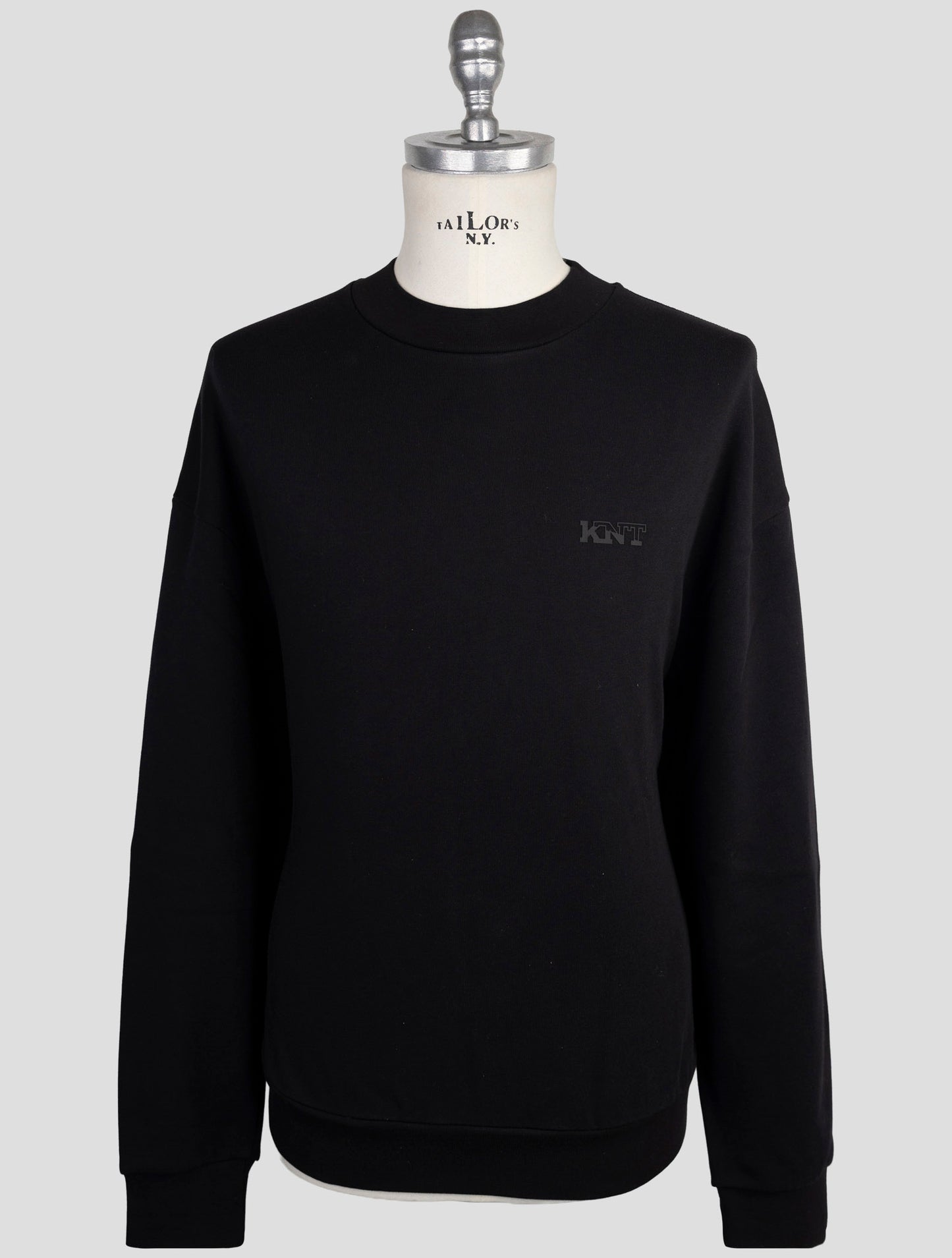 Kiton Knt Black Cotton Sweater Crewneck