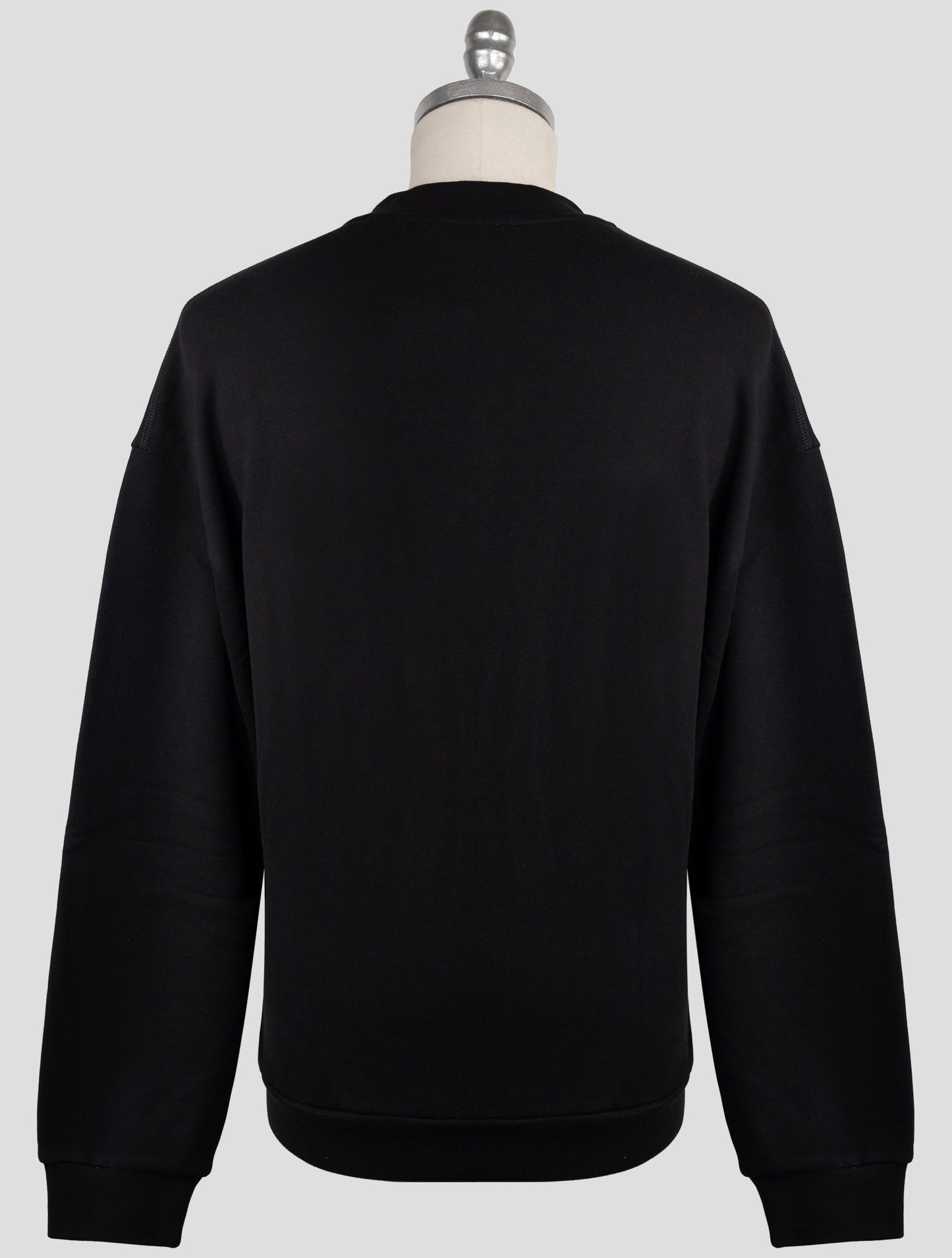 Kiton Knt Black Cotton Sweater Crewneck