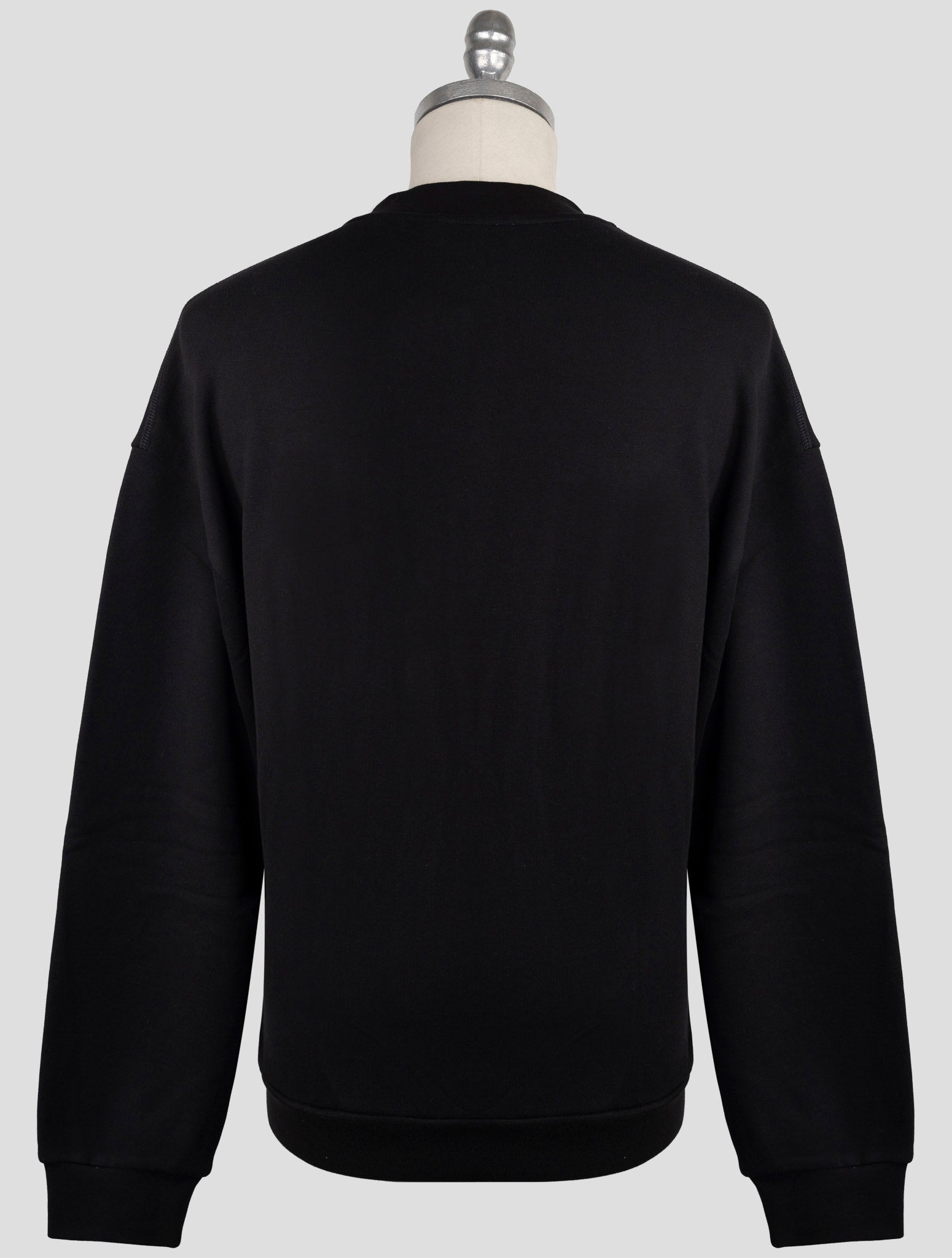 Kiton Knt Black Cotton Sweater Crewneck