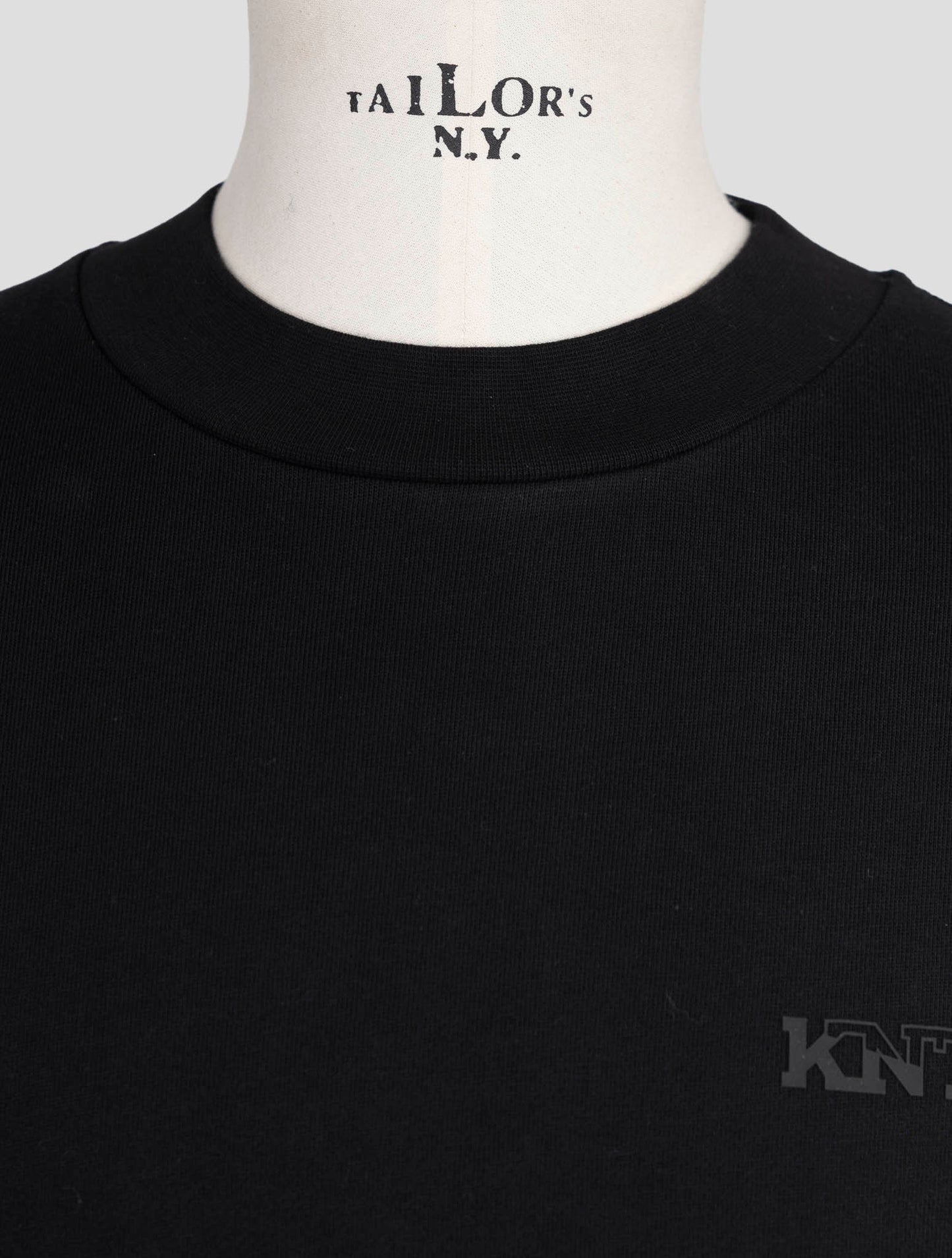 Kiton Knt Black Cotton Sweater Crewneck