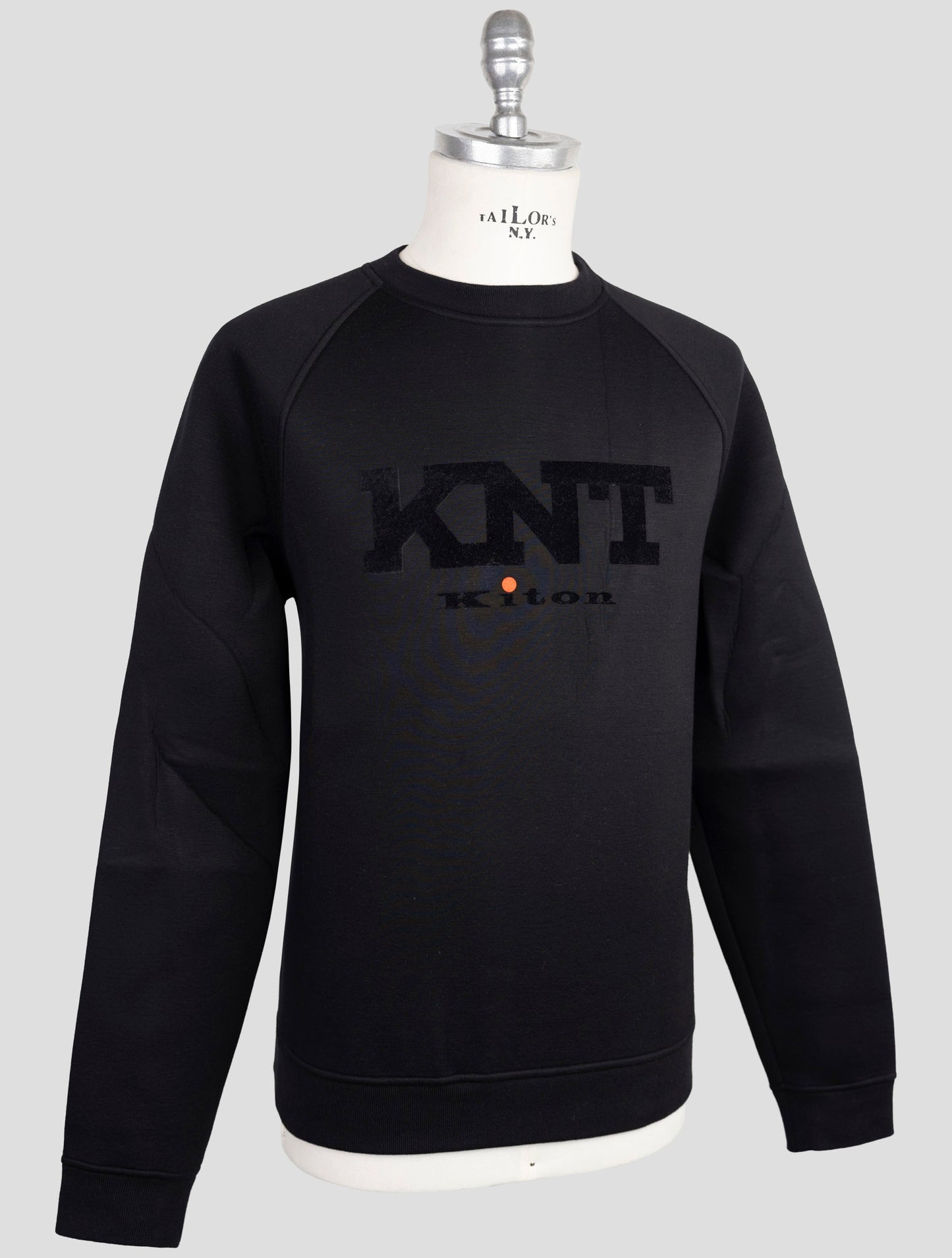 Kiton Knt Black Viscose Ea Sweater Crewneck