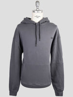 Kiton Knt Gray Cotton Sweater Hoodie