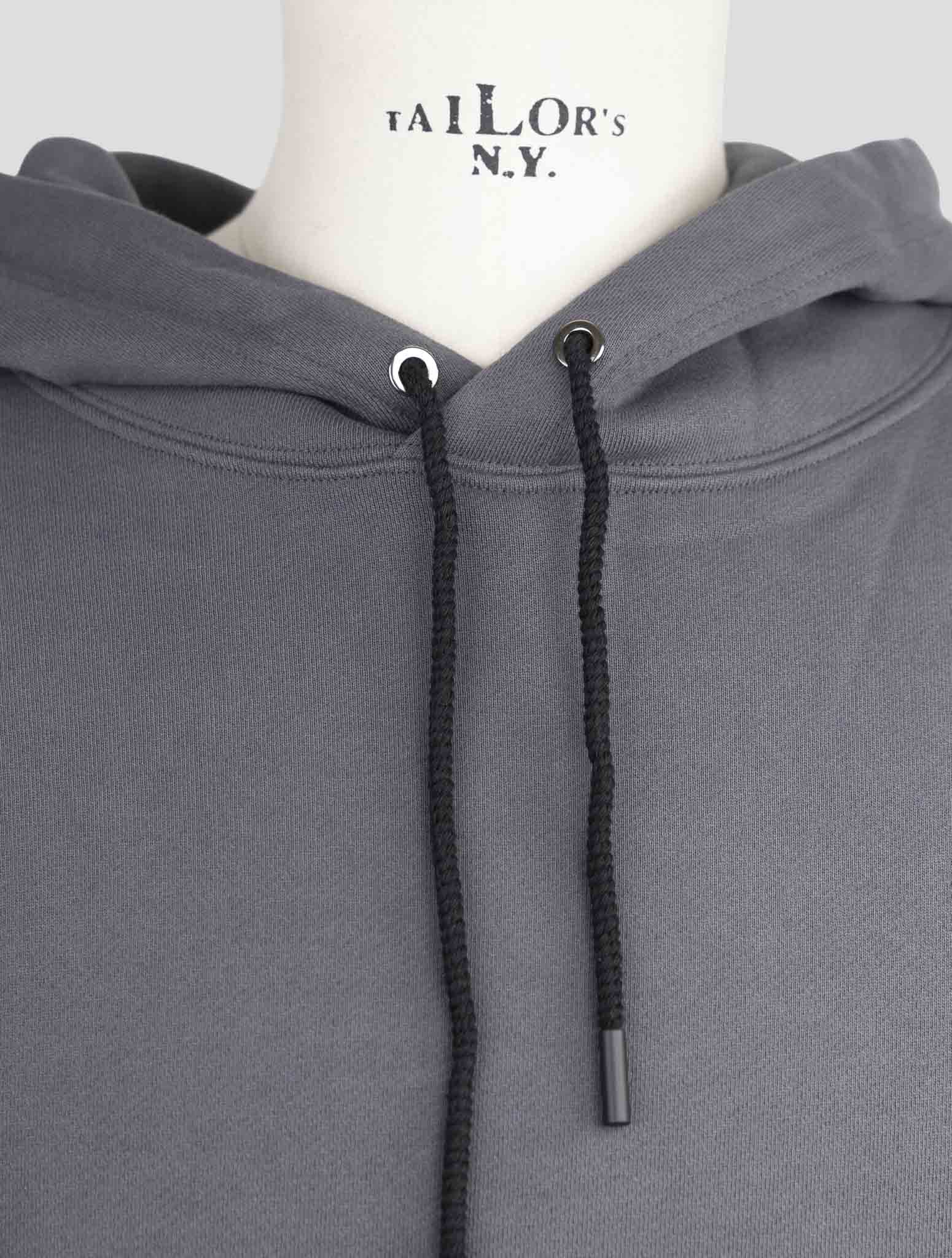 Kiton Knt Gray Cotton Sweater Hoodie