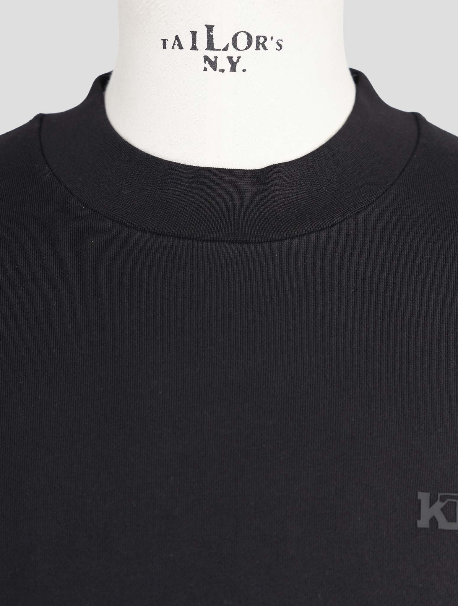 Kiton Knt Black Cotton T-Shirt