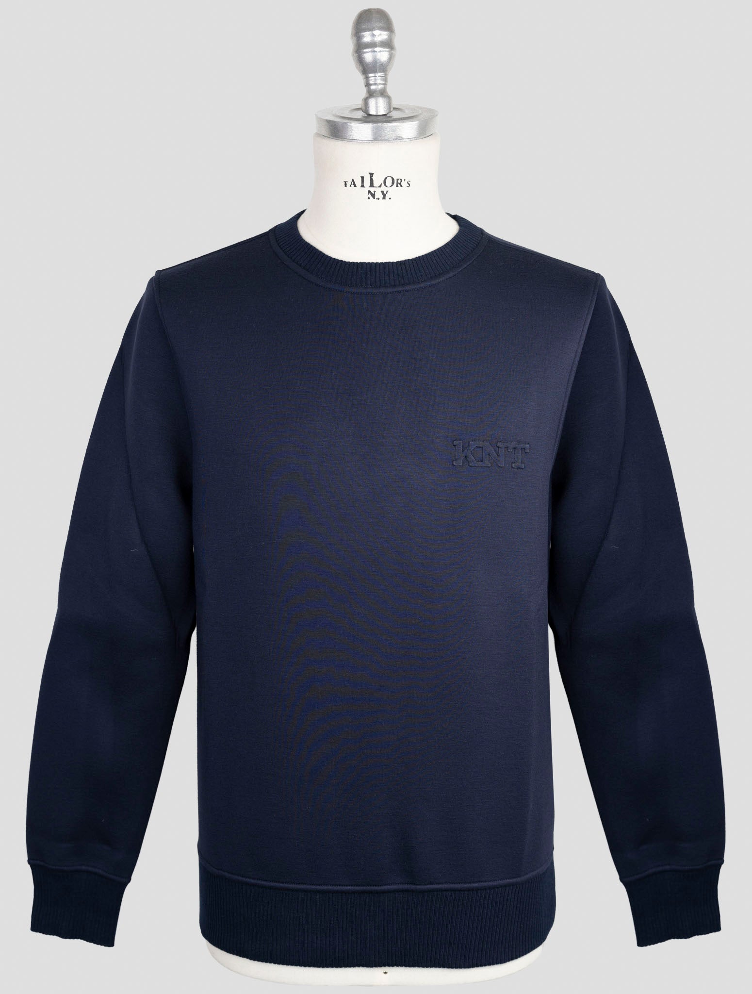 Kiton Knt Blue Viscose Ea Sweater Crewneck