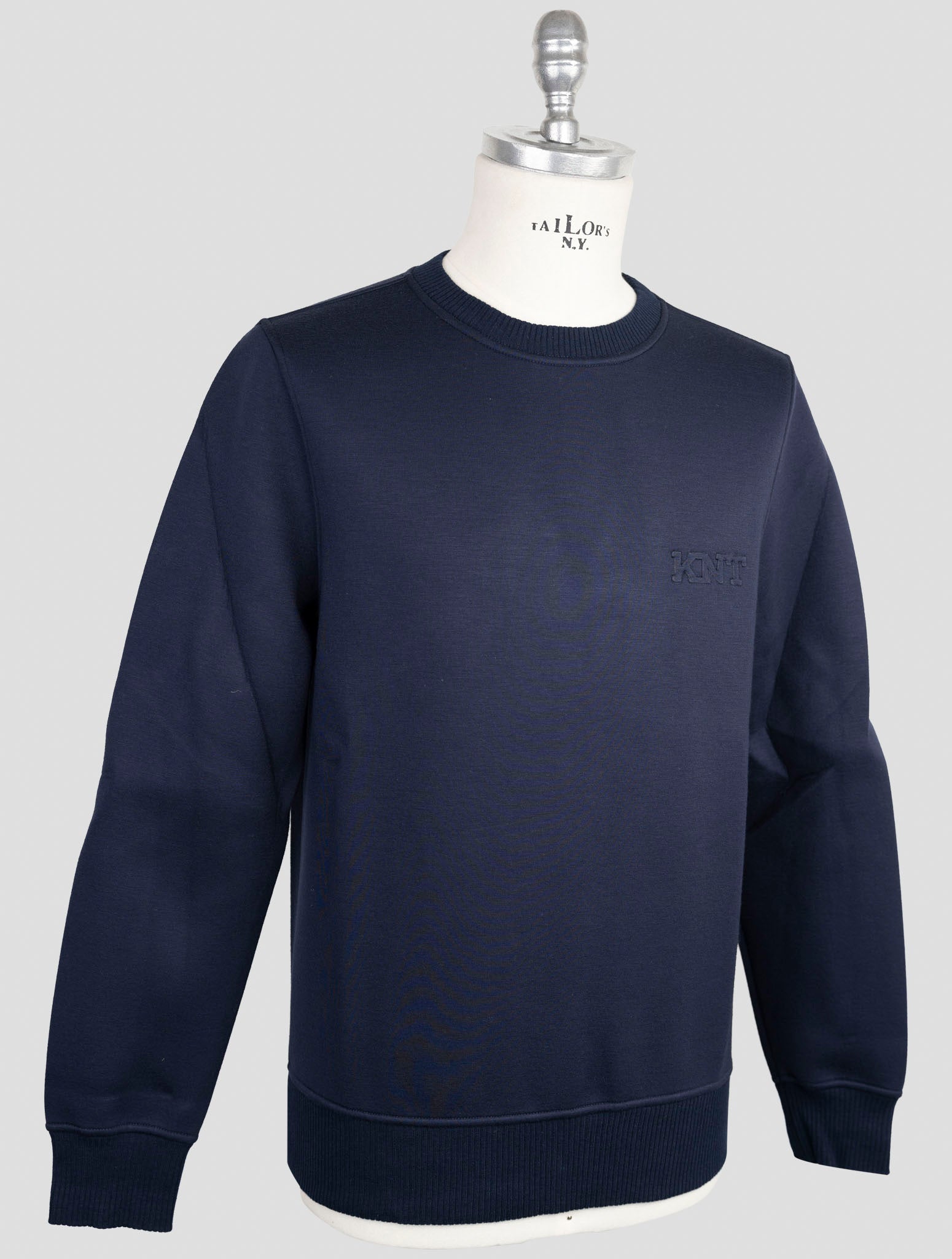 Kiton Knt Blue Viscose Ea Sweater Crewneck