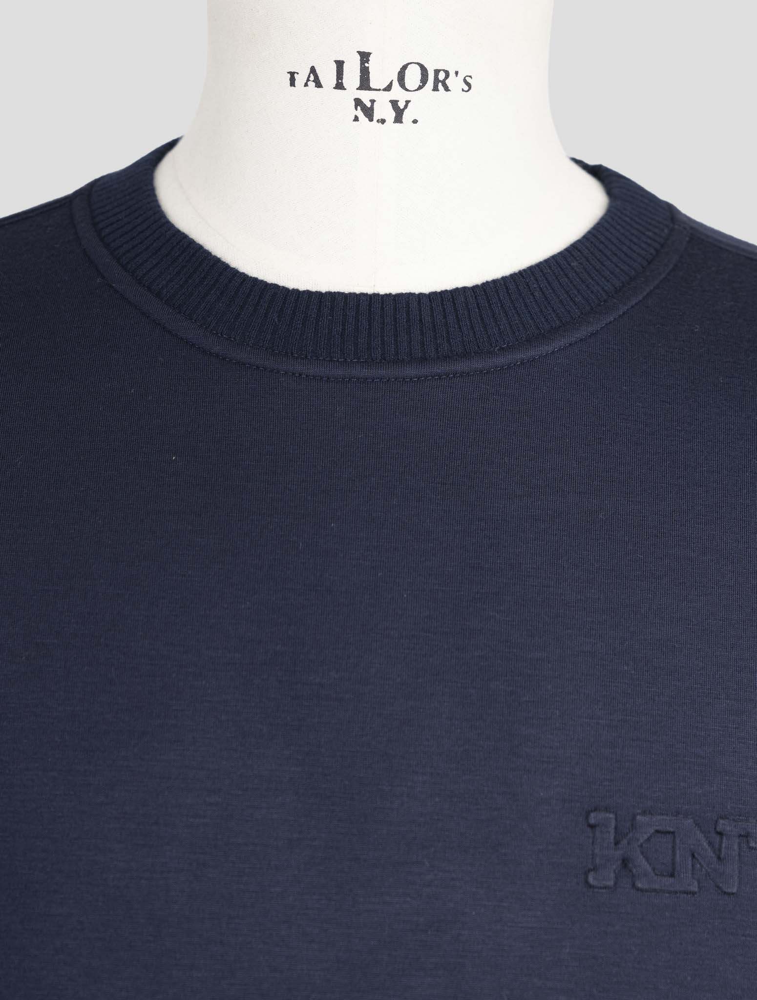 Kiton Knt Blue Viscose Ea Sweater Crewneck