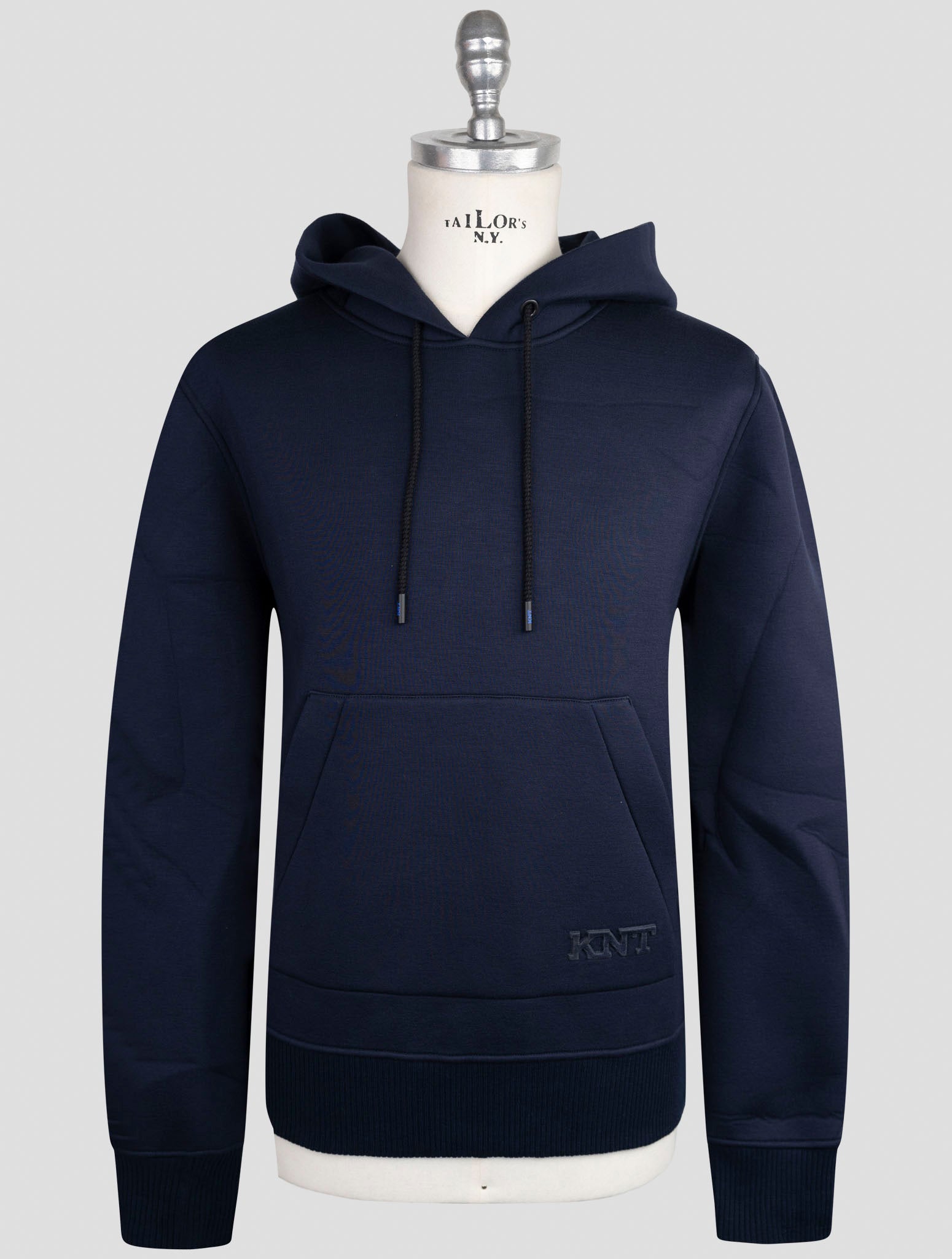 Kiton Knt Blue Viscose Ea Sweater Hoodie