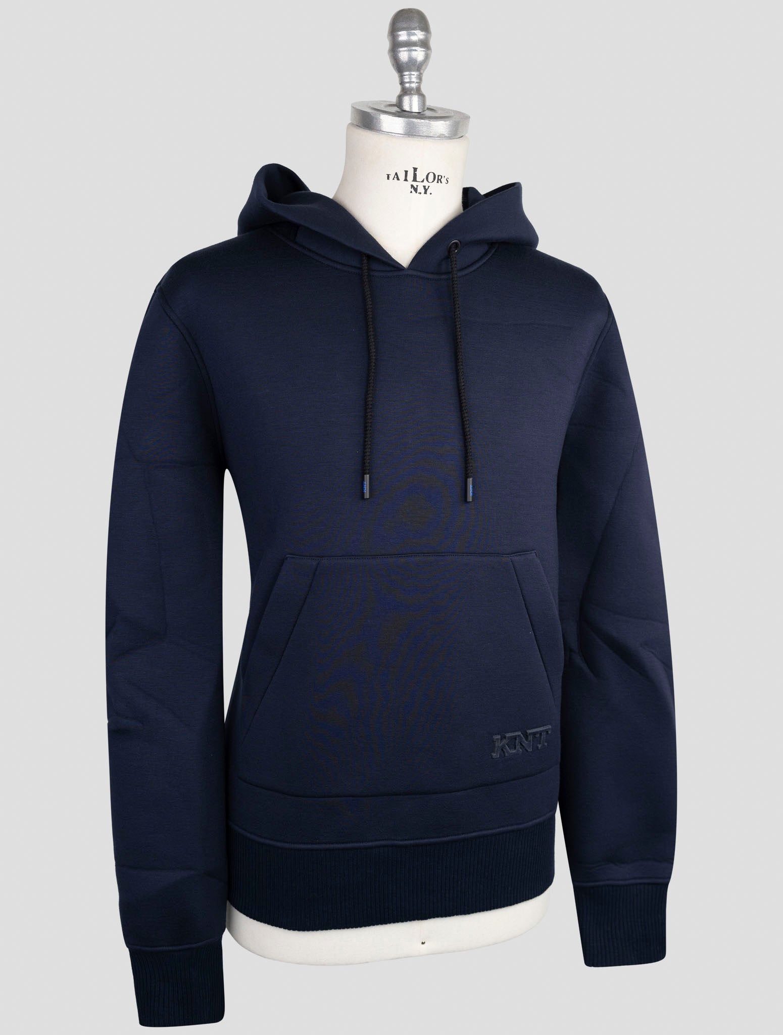 Kiton Knt Blue Viscose Ea Sweater Hoodie