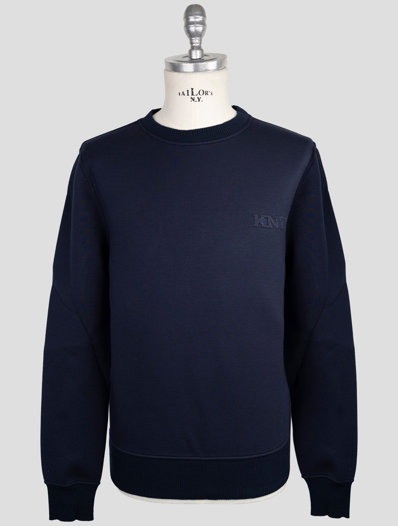 Kiton Knt Blue Viscose Ea Sweater Crewneck