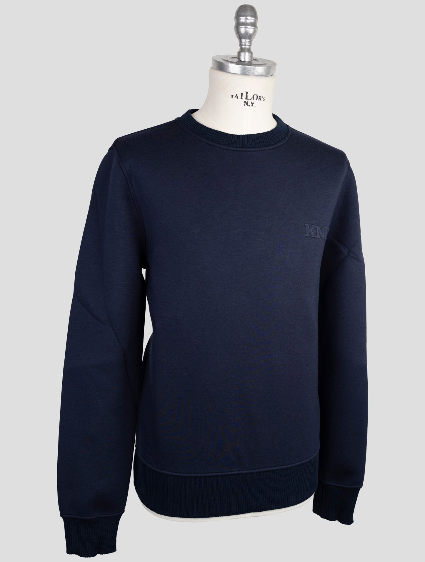 Kiton Knt Blue Viscose Ea Sweater Crewneck