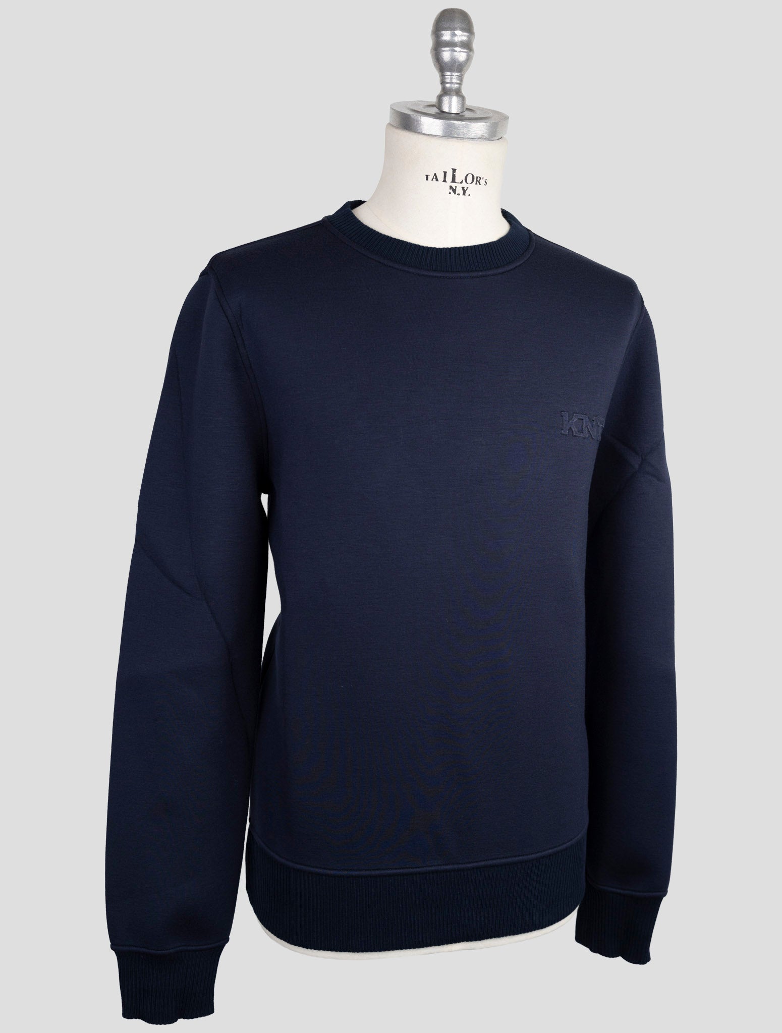 Kiton Knt Blue Viscose Ea Sweater Crewneck