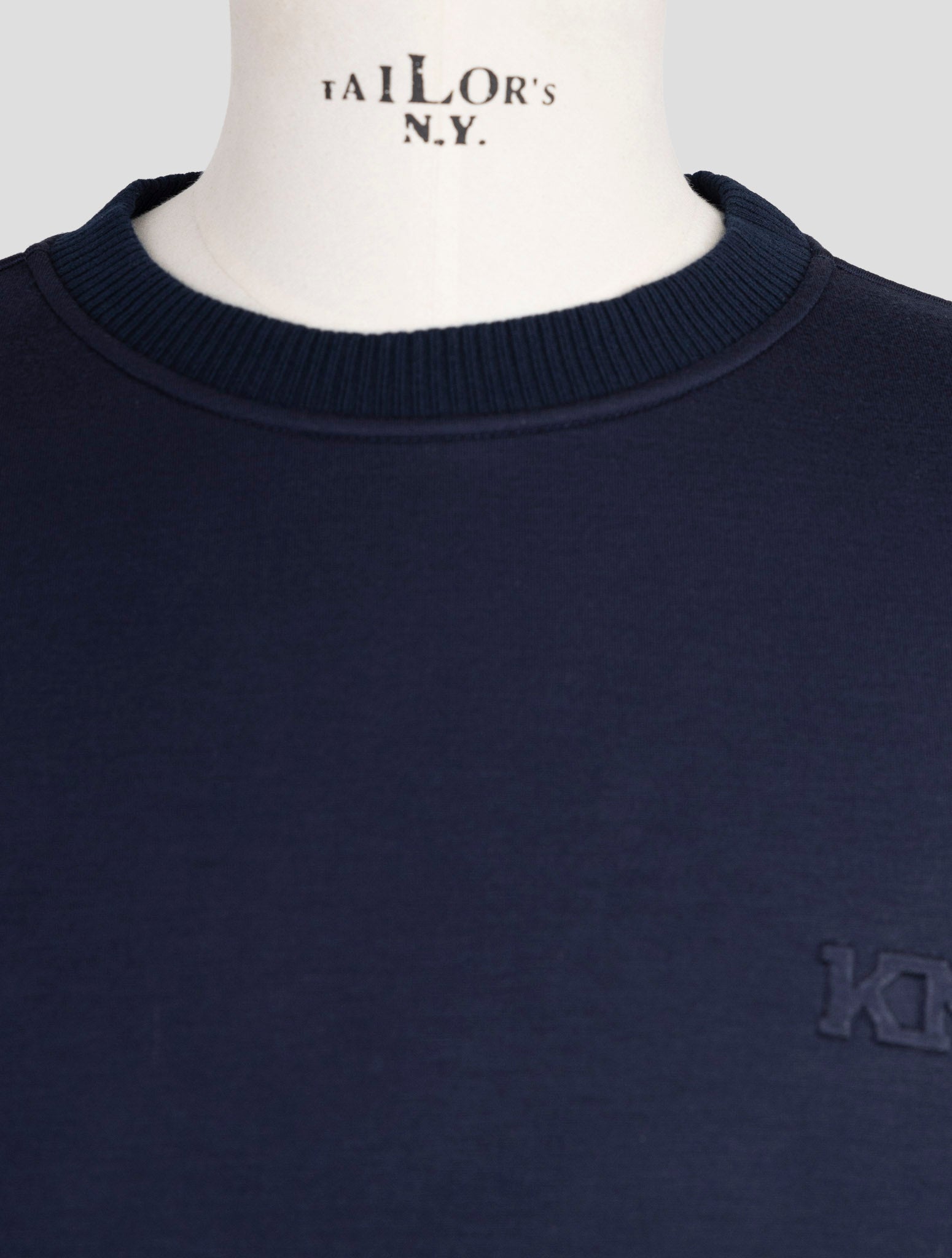 Kiton Knt Blue Viscose Ea Sweater Crewneck