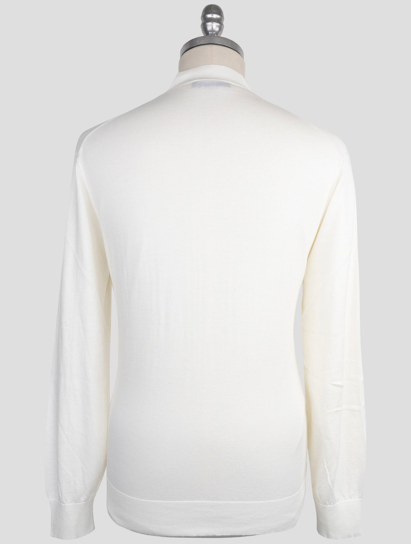 Kiton Knt White Cotton Sweater Cardigan