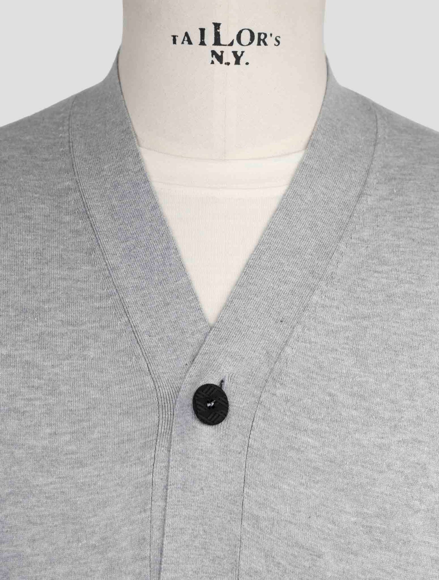 Kiton Knt Gray Cotton Sweater Cardigan