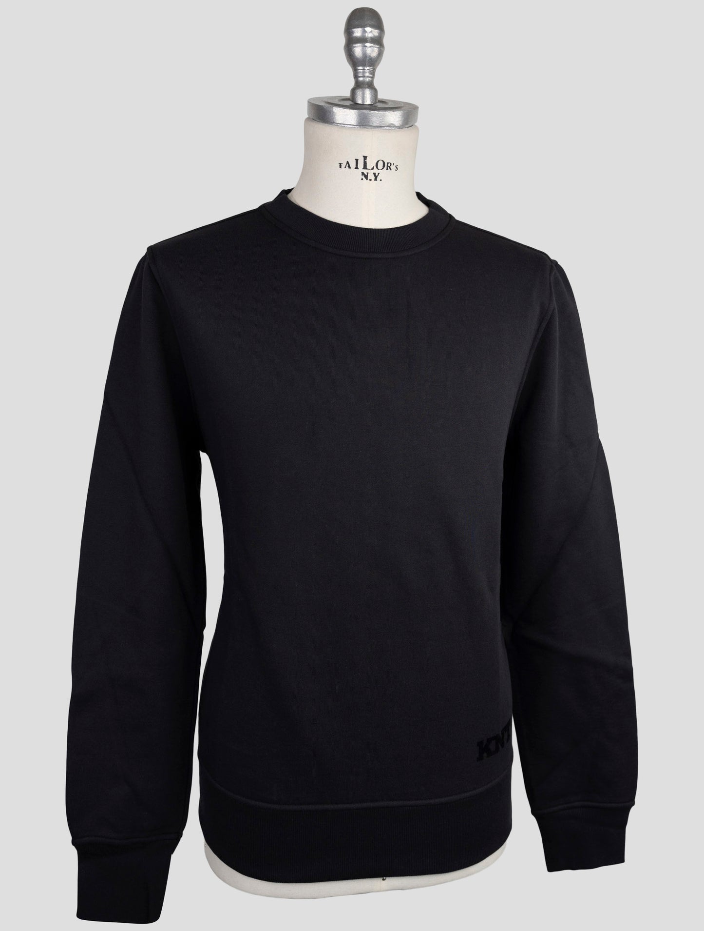 Kiton Knt Blue Cotton Sweater Crewneck