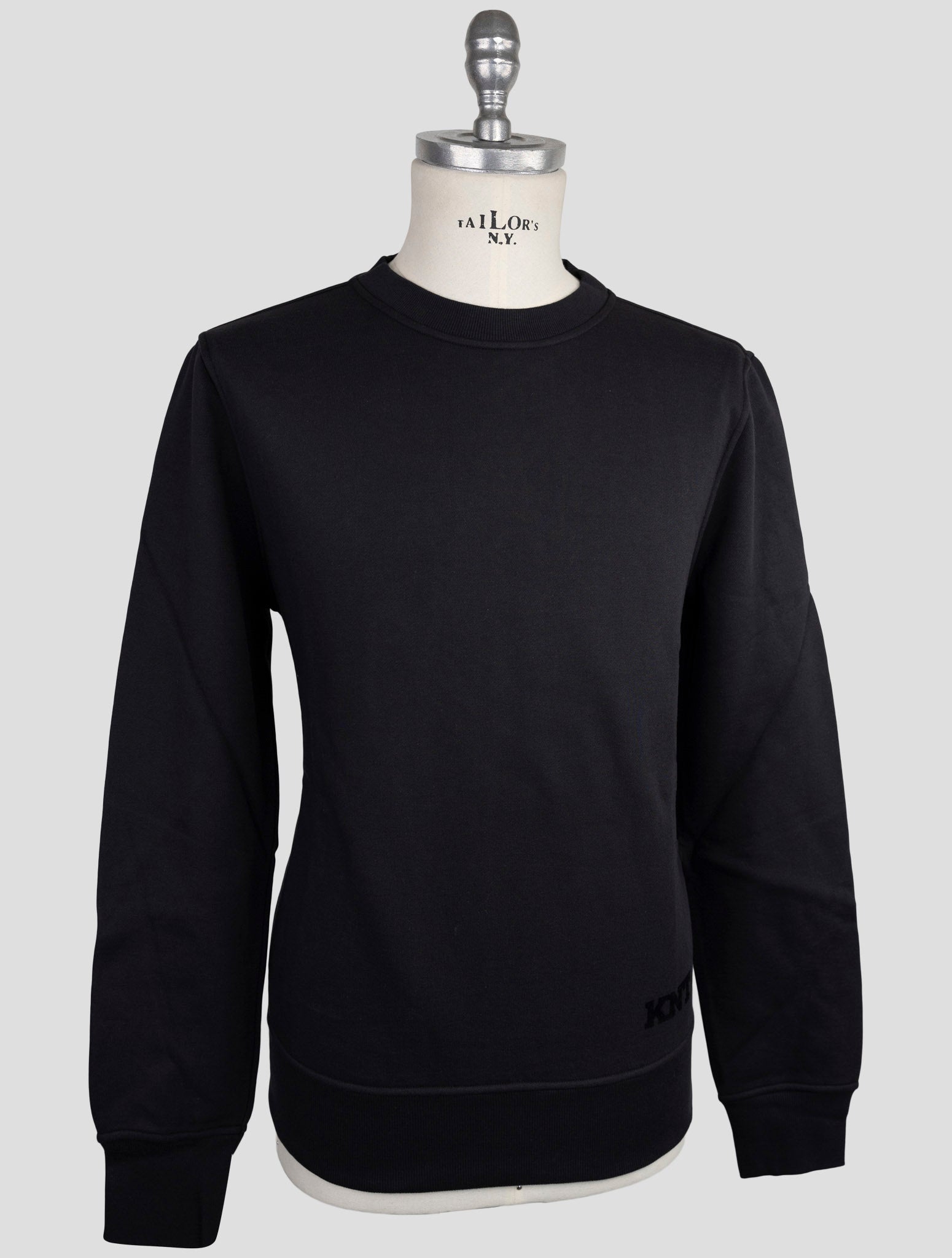 Kiton Knt Blue Cotton Sweater Crewneck