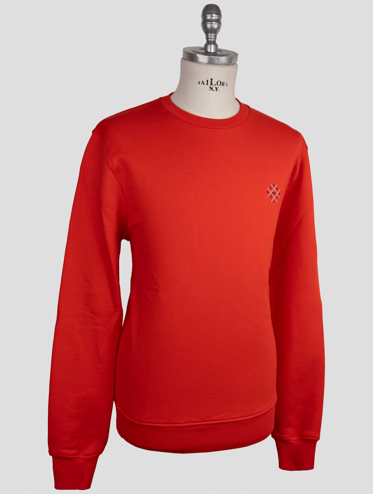 Kiton Knt Red Cotton Sweater Crewneck